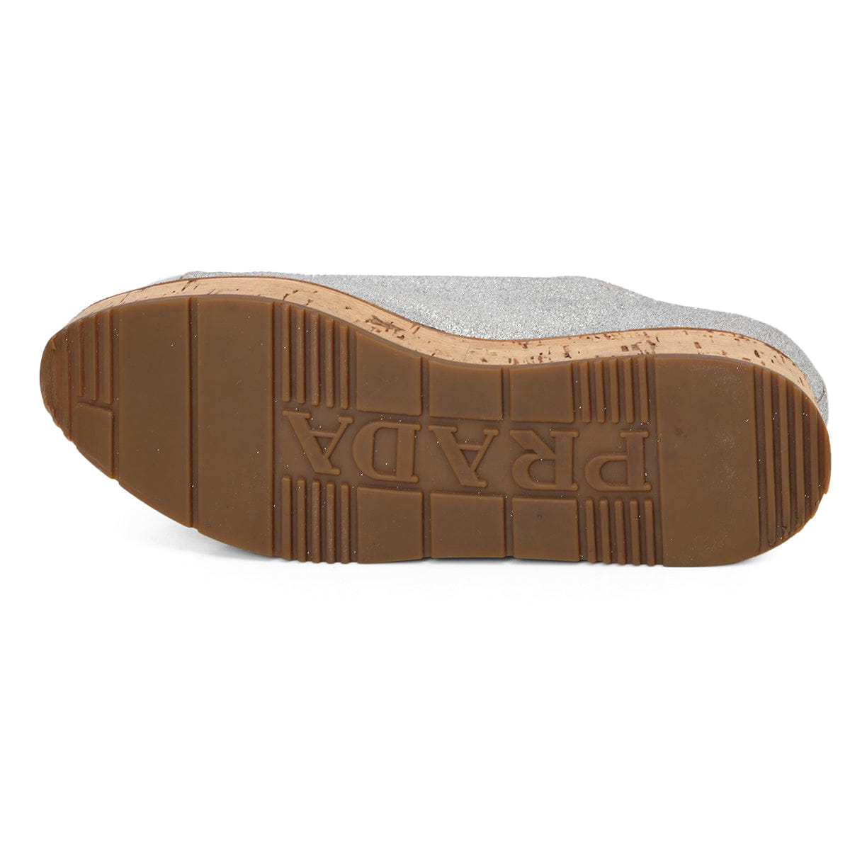 Prada Sport Women's Metallic Cap Toe Cork Platform Sneakers Size: 37.5