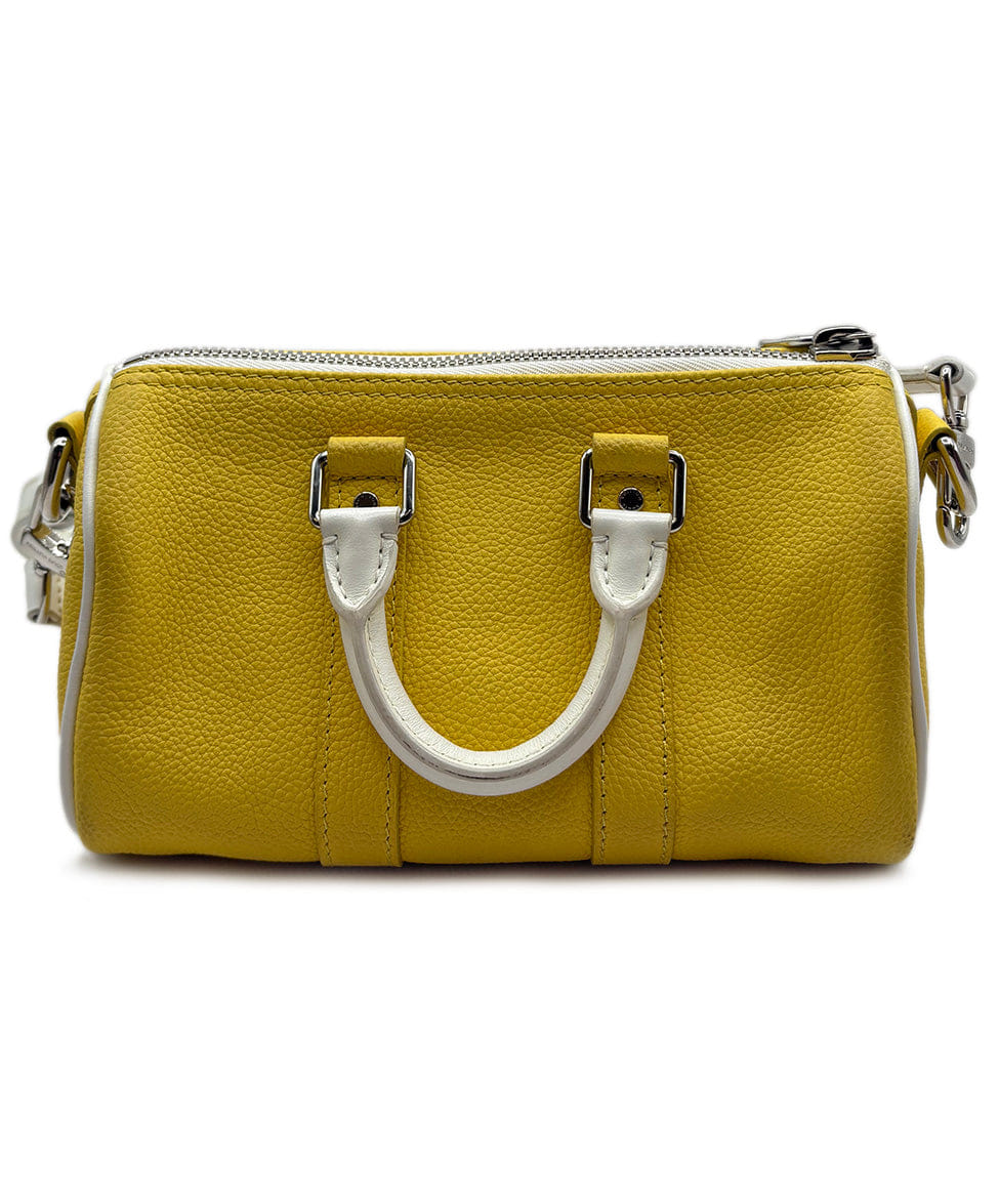 Louis Vuitton Yellow & White Leather Handbag