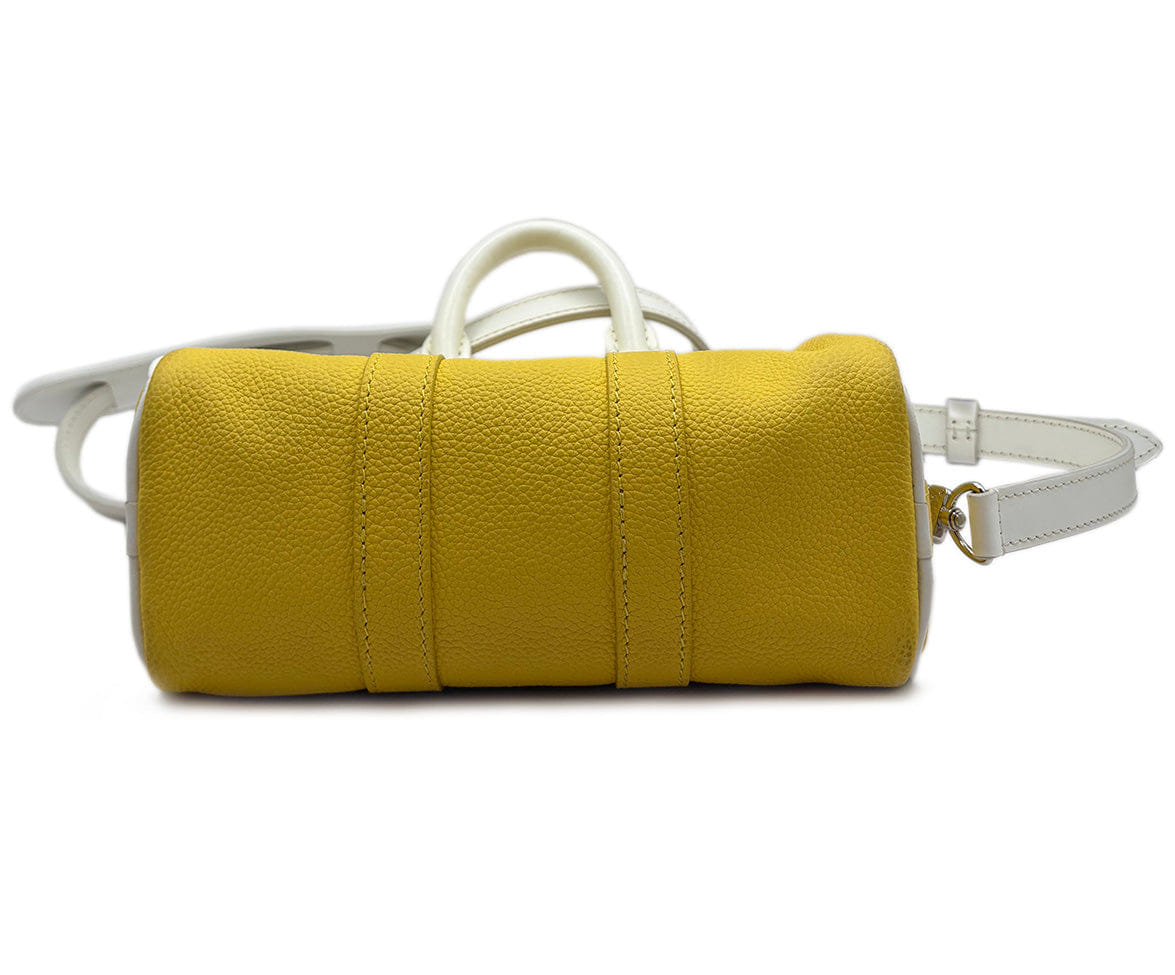 Louis Vuitton Yellow & White Leather Handbag