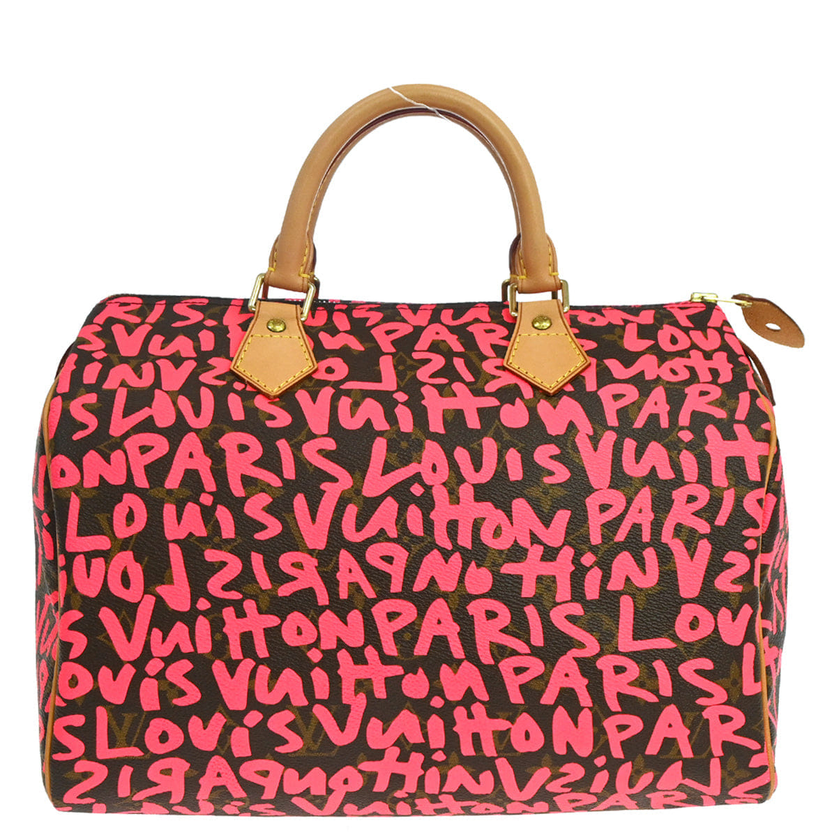 Louis Vuitton 2008 Pink Monogram Graffiti Speedy 30 Handbag M93704
