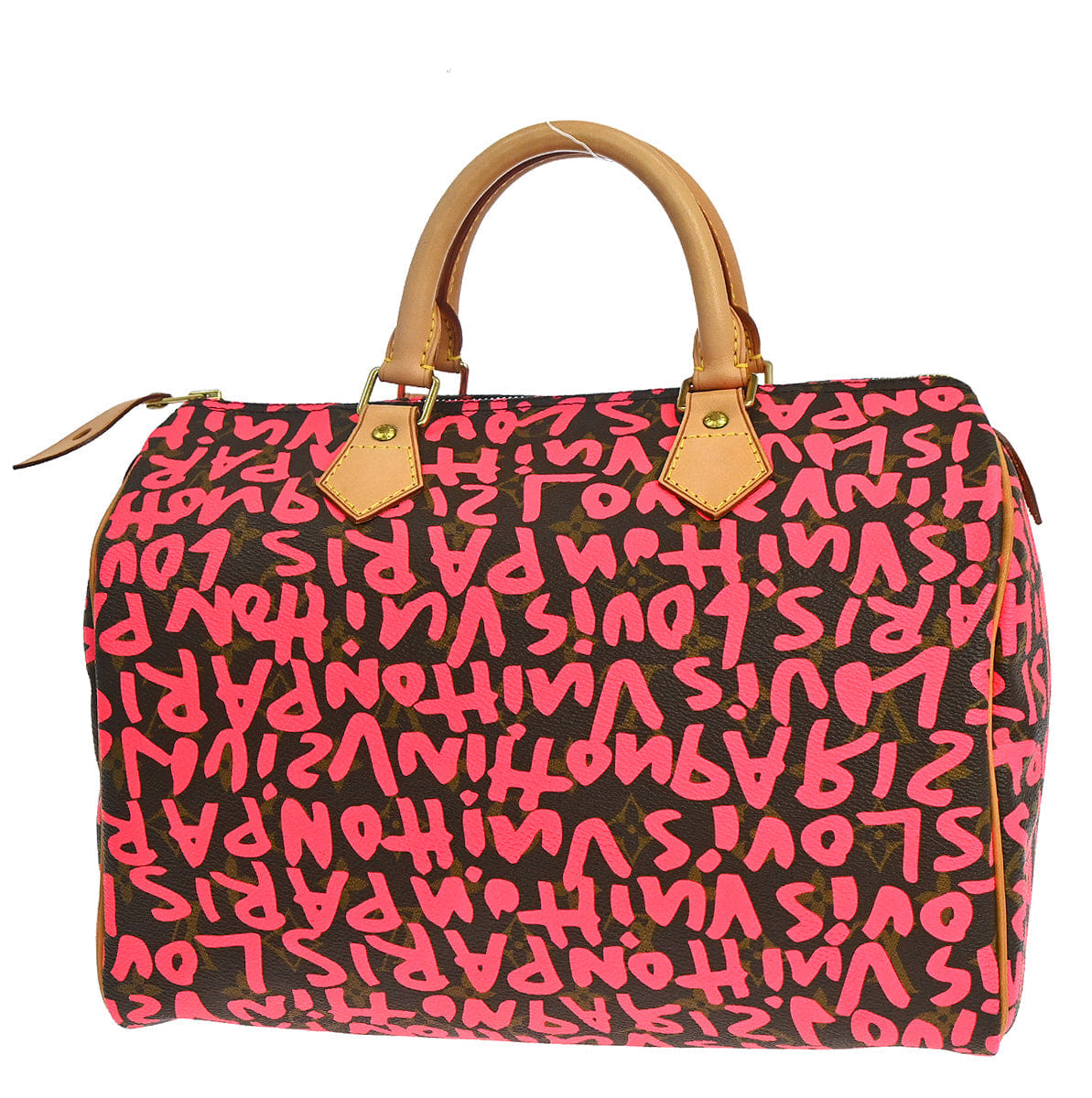Louis Vuitton 2008 Pink Monogram Graffiti Speedy 30 Handbag M93704