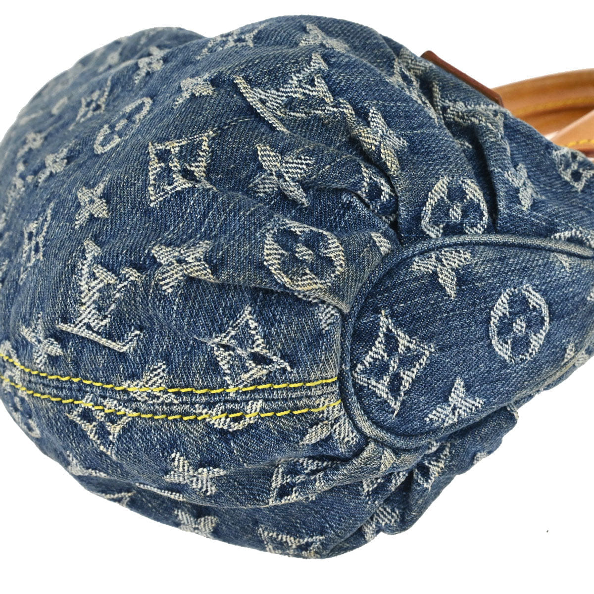 Louis Vuitton 2005 Blue Monogram Denim Pleaty Handbag M95020