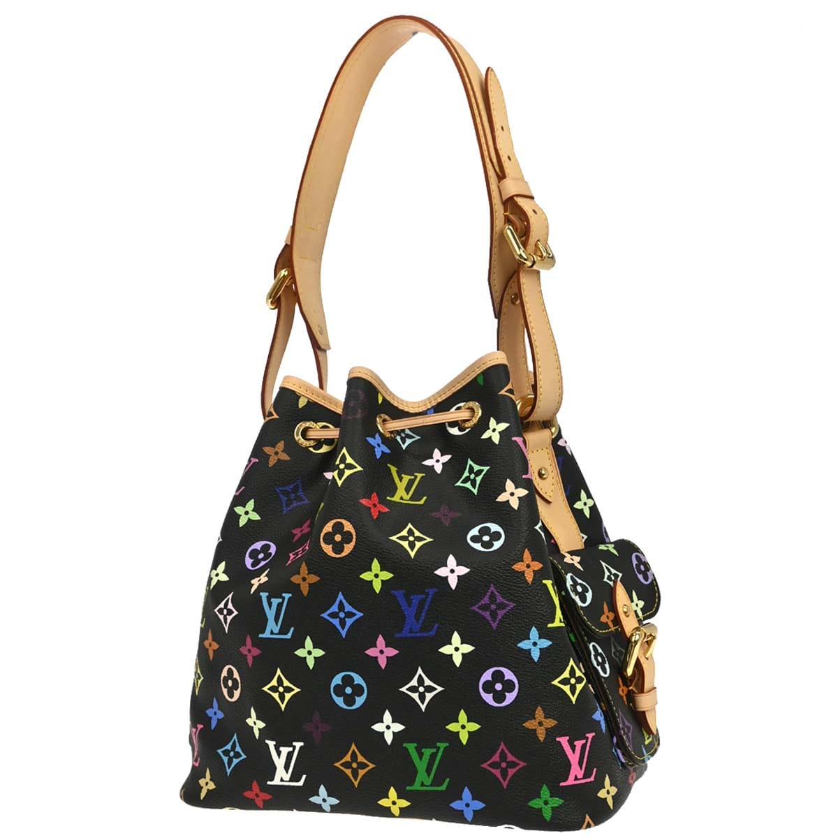 Louis Vuitton 2005 Black Monogram Multicolor Petite Noe Handbag M42230