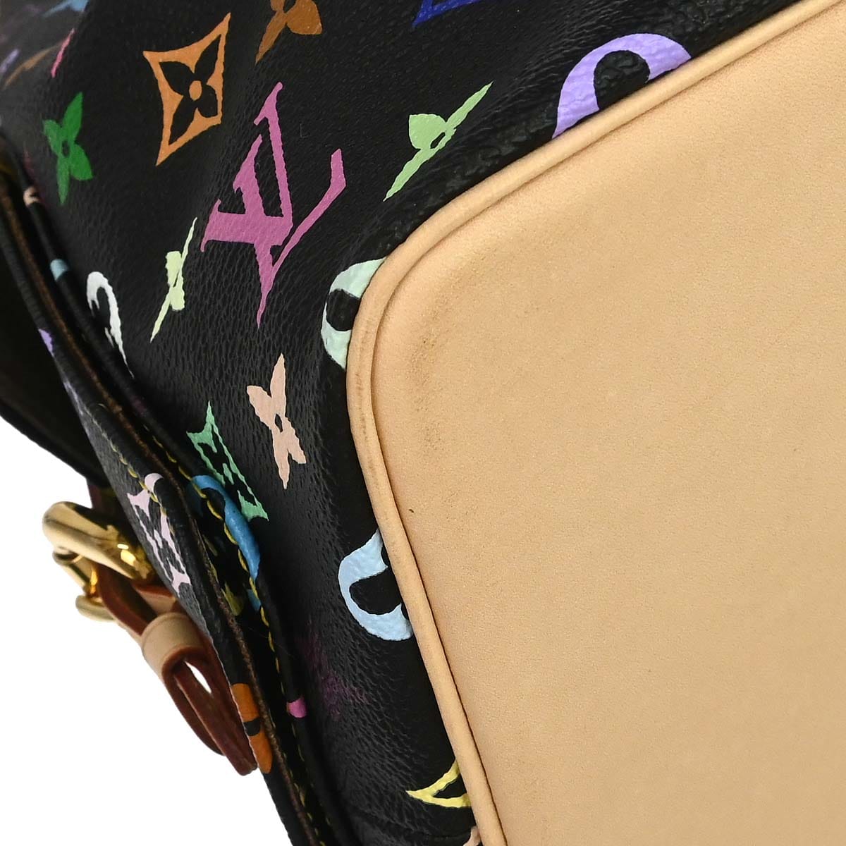 Louis Vuitton 2005 Black Monogram Multicolor Petite Noe Handbag M42230