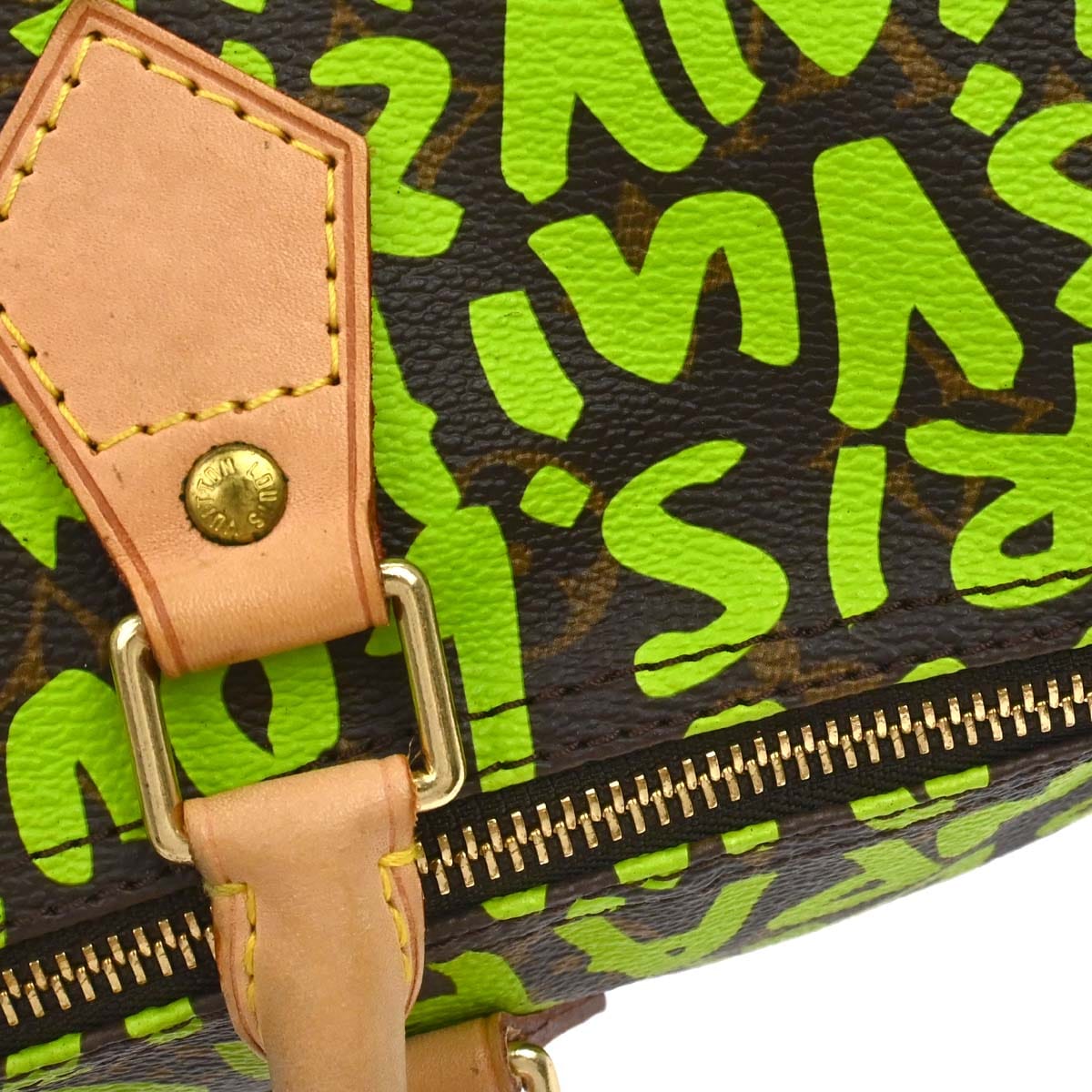 Louis Vuitton 2008 Green Monogram Graffiti Speedy 30 Handbag M93706