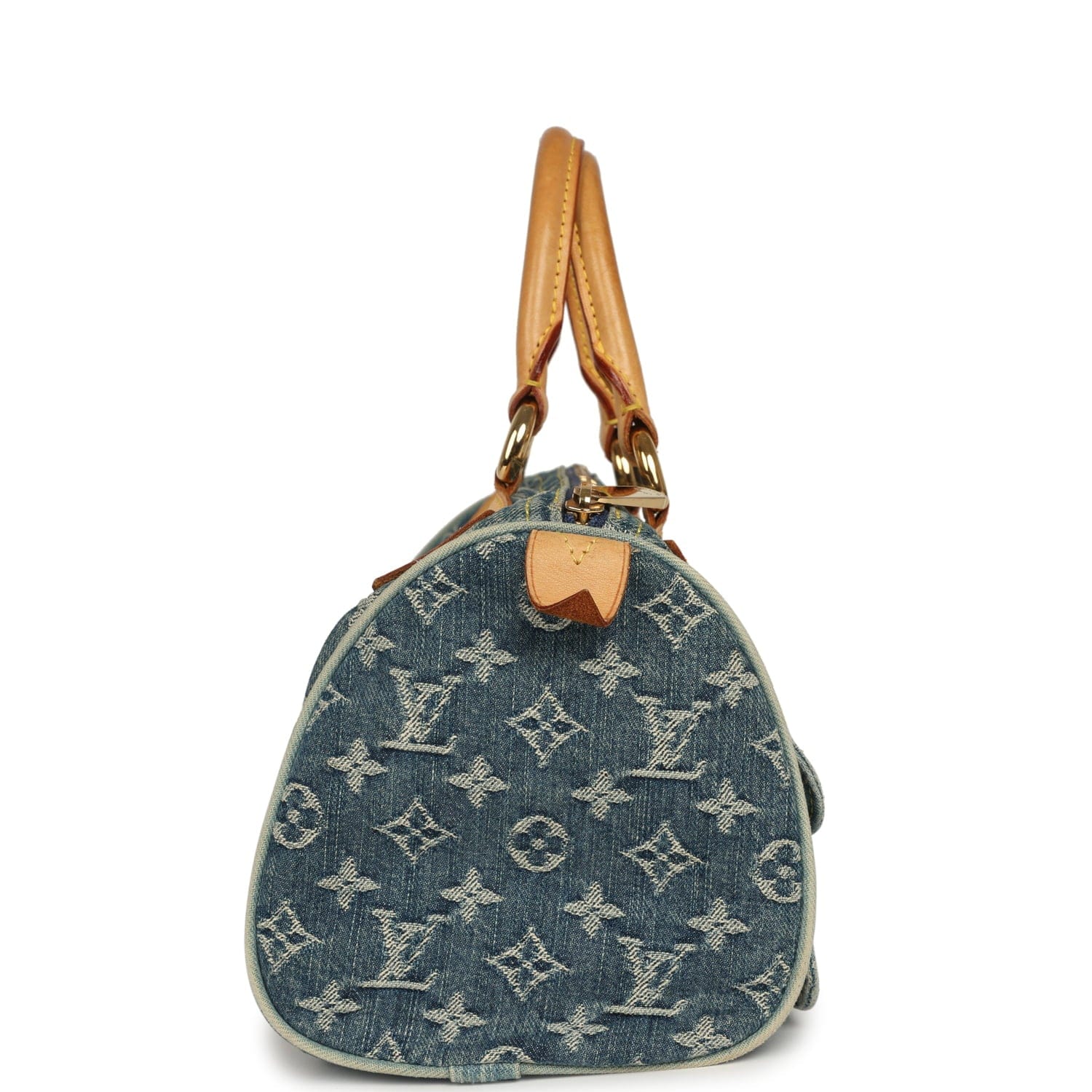 Louis Vuitton Vintage Louis Vuitton Neo Speedy Blue Denim Monogram Gold Hardware