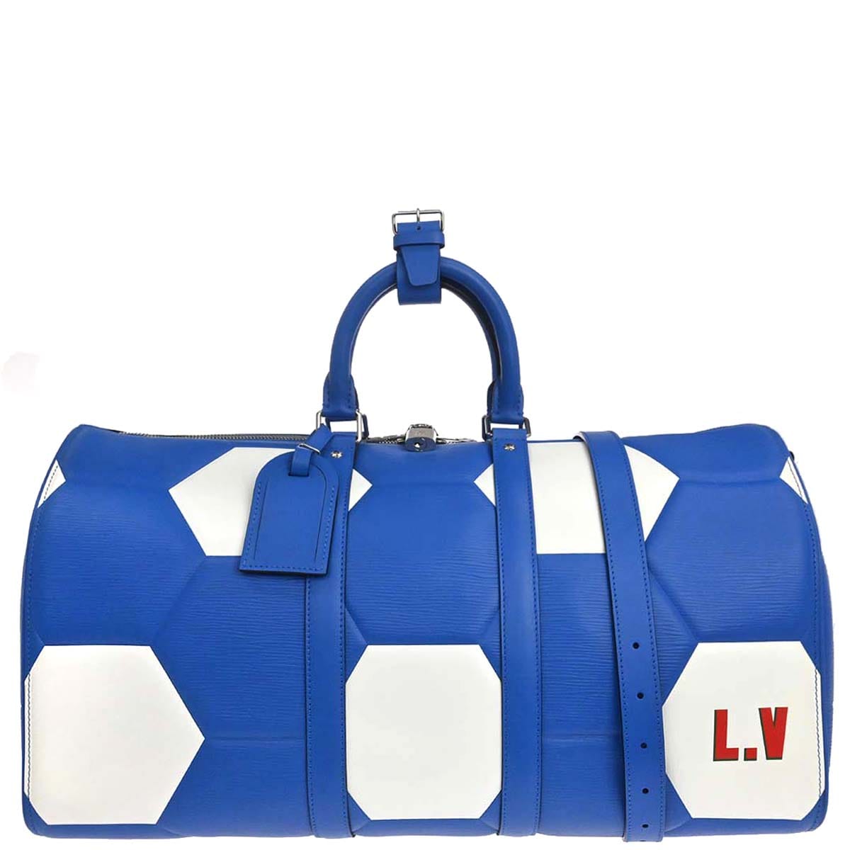 Louis Vuitton 2018 Blue Epi Keepall Bandouliere 50 Handbag M52120