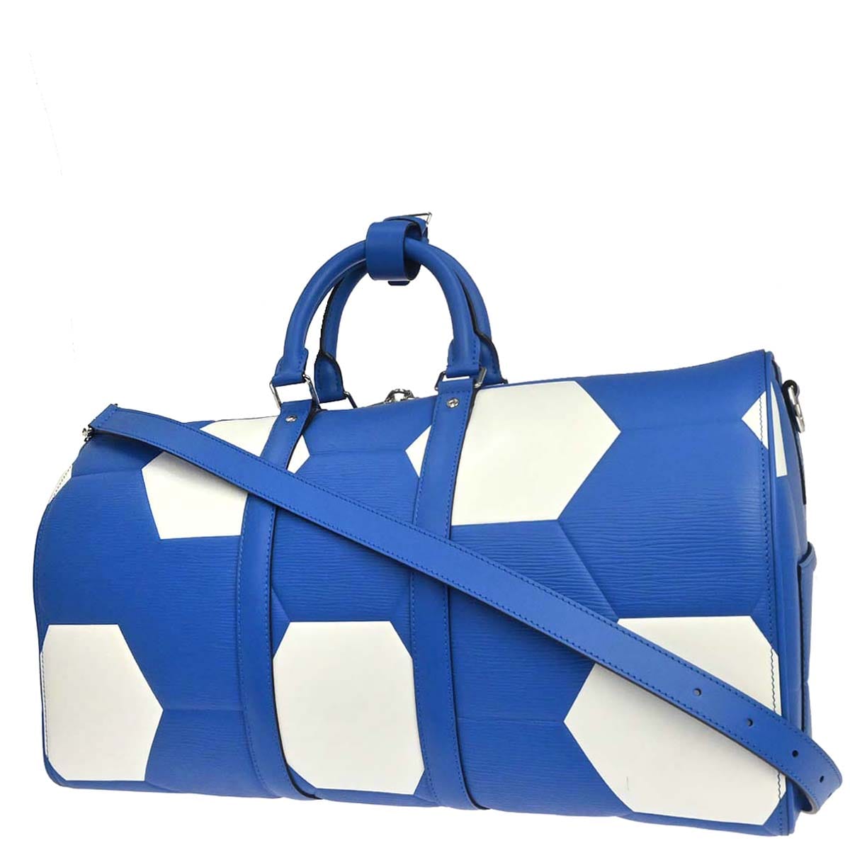 Louis Vuitton 2018 Blue Epi Keepall Bandouliere 50 Handbag M52120