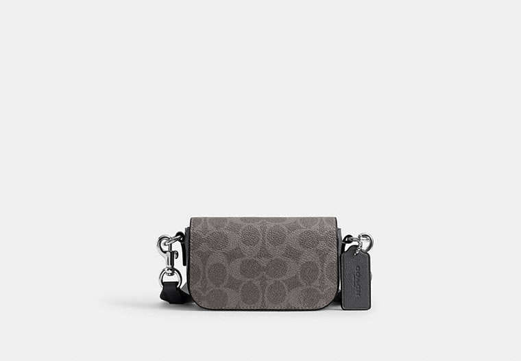 Coach Flap Crossbody Bag In Signature Canvas