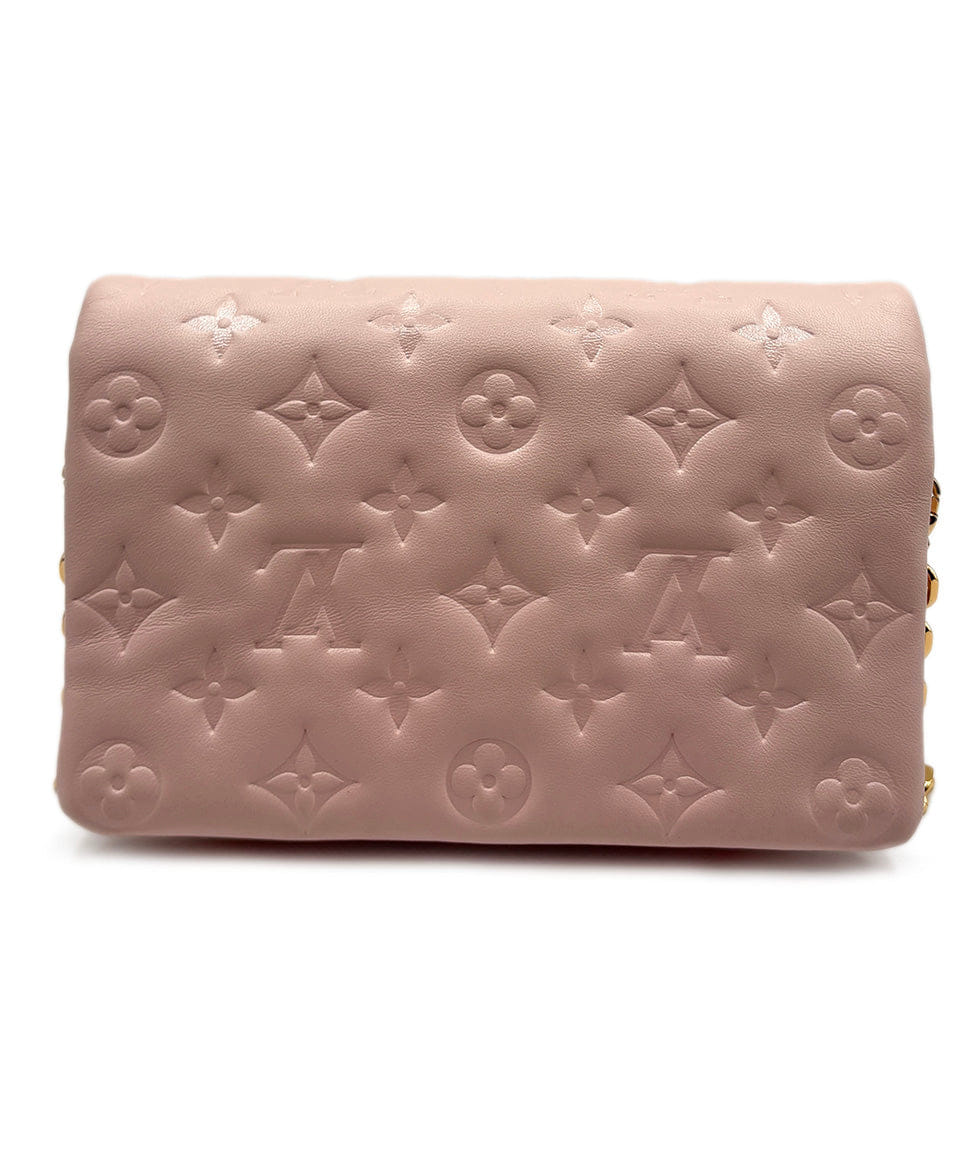 Louis Vuitton Pink Leather Pochette Coussin Handbag