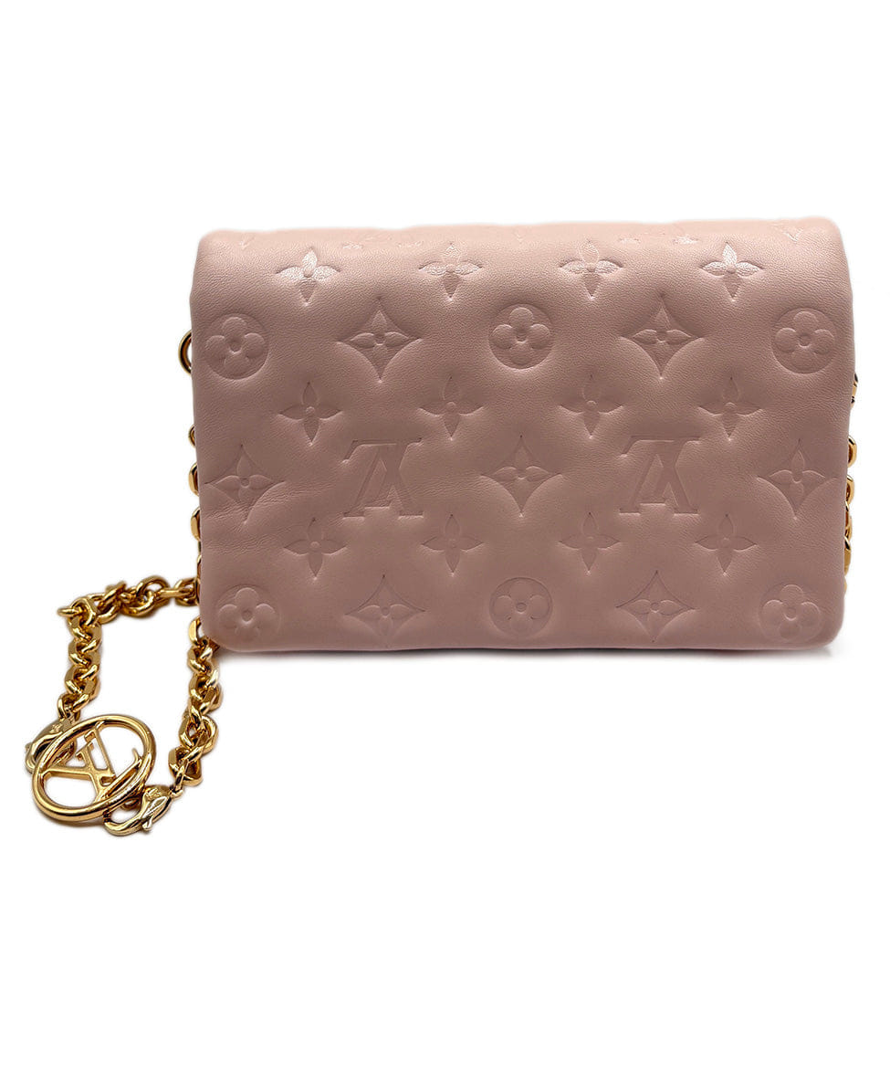 Louis Vuitton Pink Leather Pochette Coussin Handbag