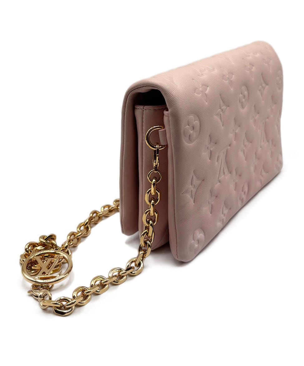Louis Vuitton Pink Leather Pochette Coussin Handbag