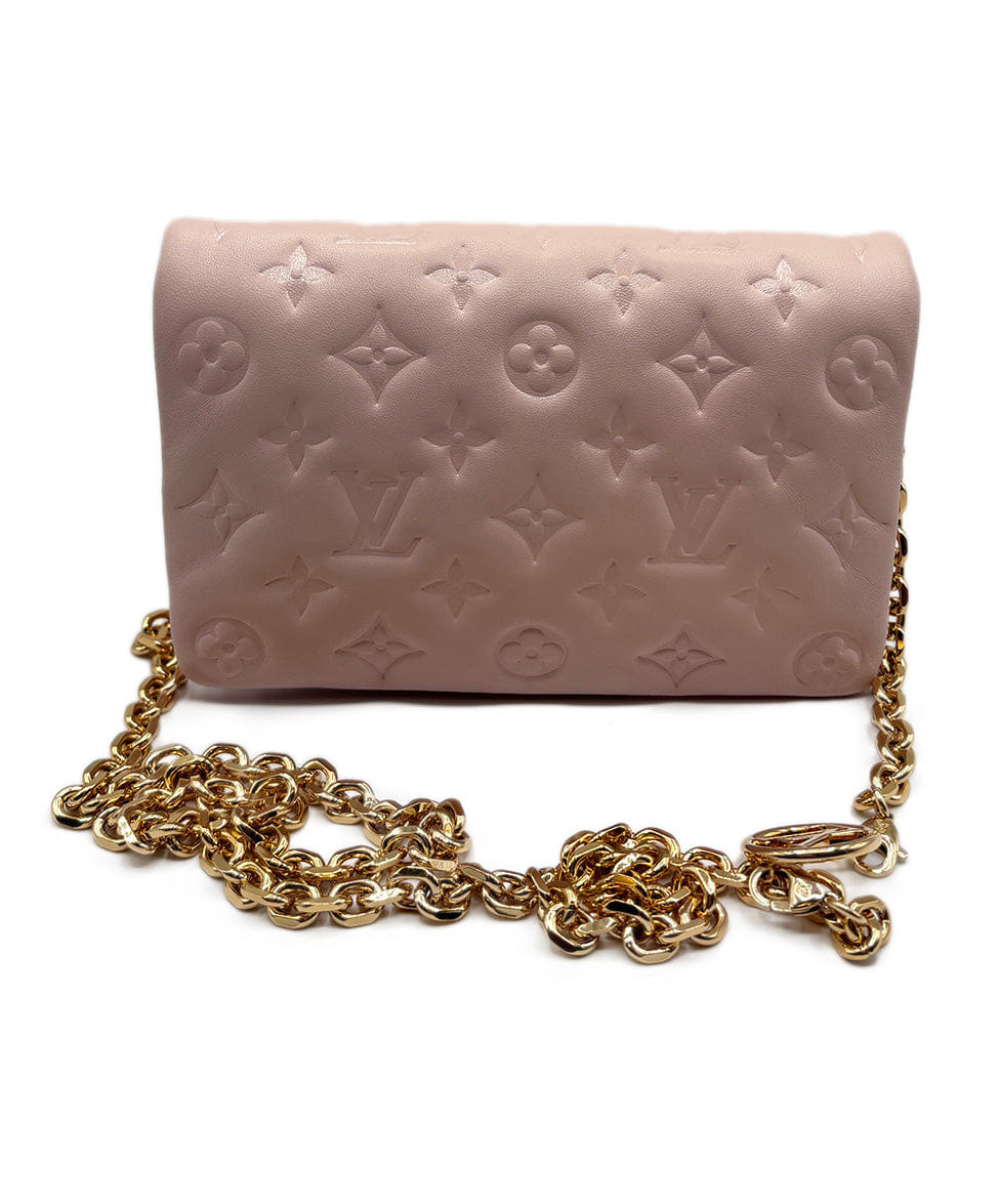 Louis Vuitton Pink Leather Pochette Coussin Handbag