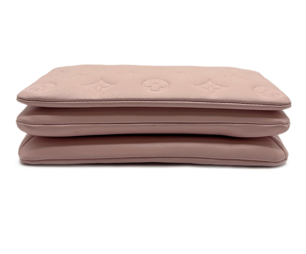 Louis Vuitton Pink Leather Pochette Coussin Handbag