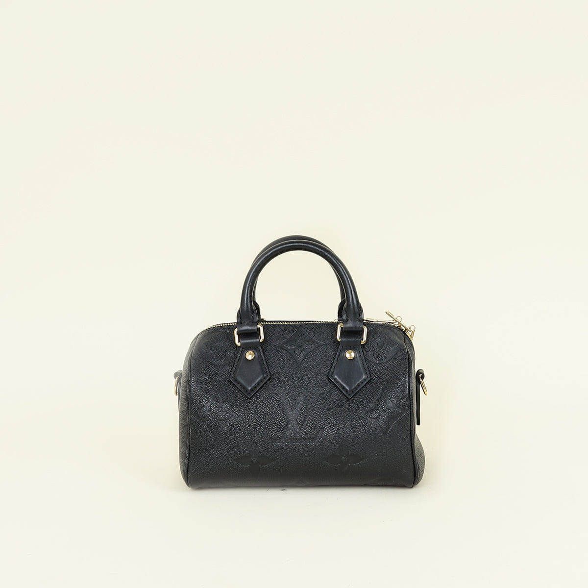 Louis Vuitton Black Monogram Giant Empreinte Speedy Bandouliere 20 Bag