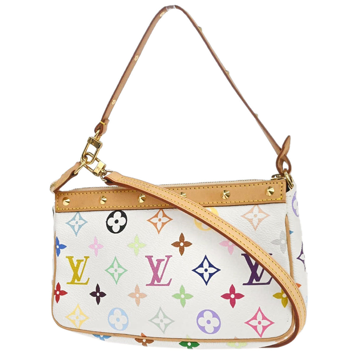 Louis Vuitton White Multicolor Pochette Accessoires 2way Shoulder Handbag M92649