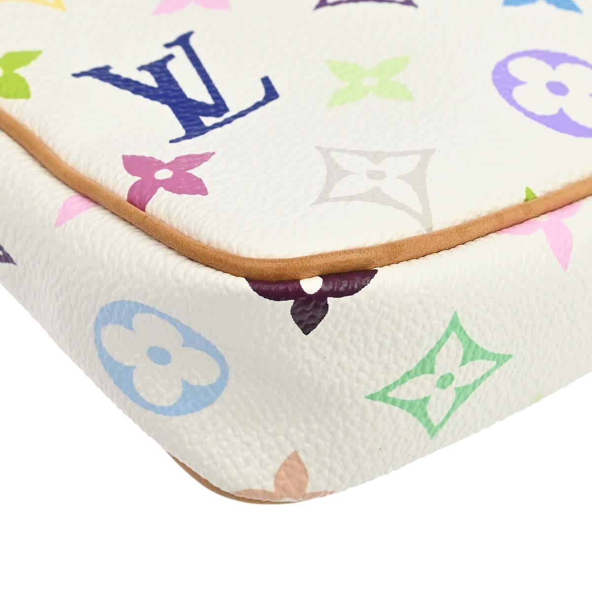 Louis Vuitton White Multicolor Pochette Accessoires 2way Shoulder Handbag M92649