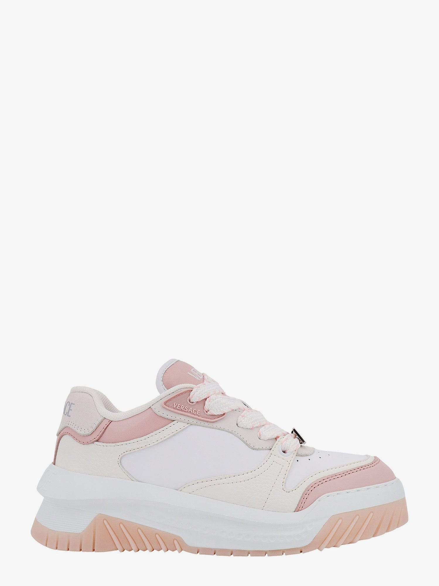 Versace Leather sneakers with greca detail