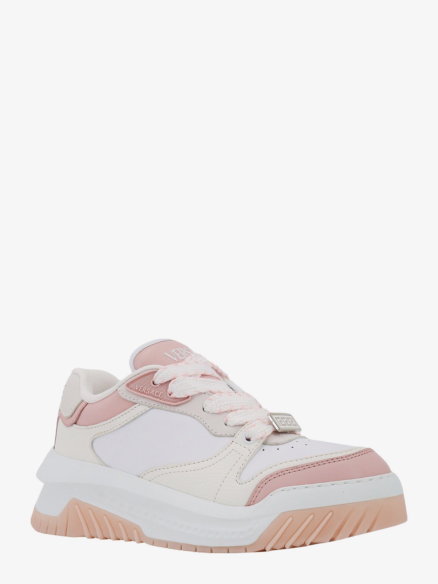 Versace Leather sneakers with greca detail