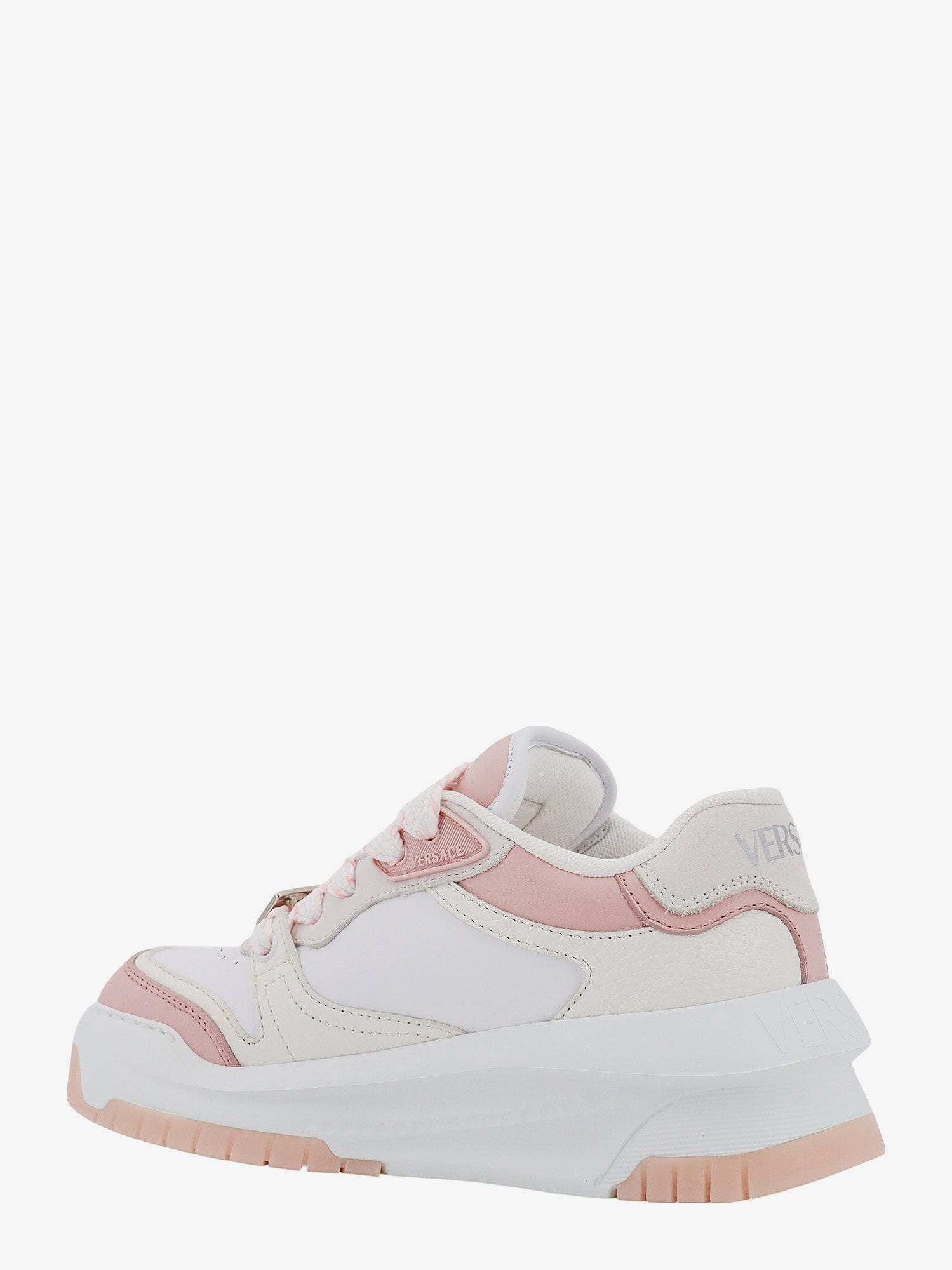 Versace Leather sneakers with greca detail