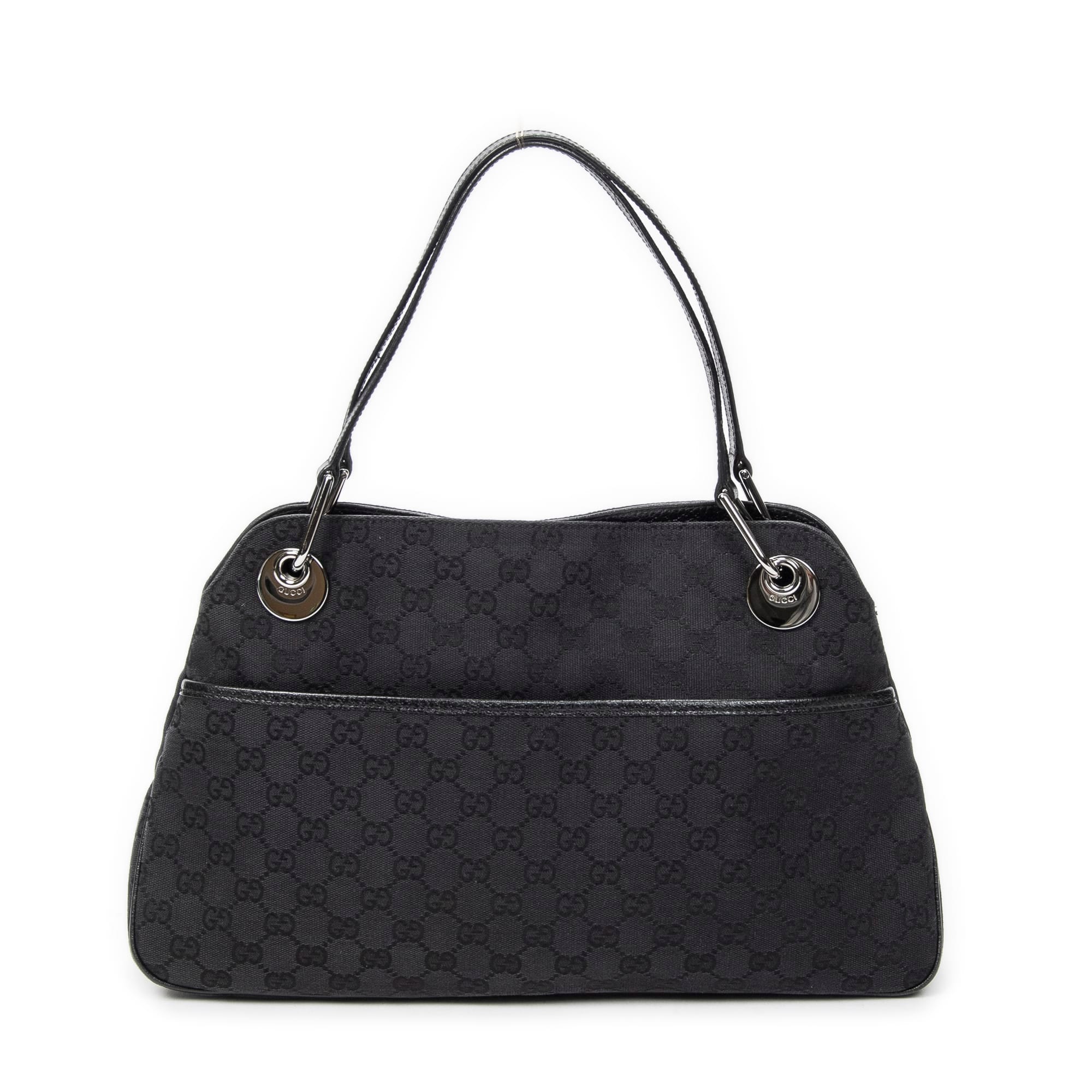 Gucci Black Canvas Medium Eclipse Tote ABC7599
