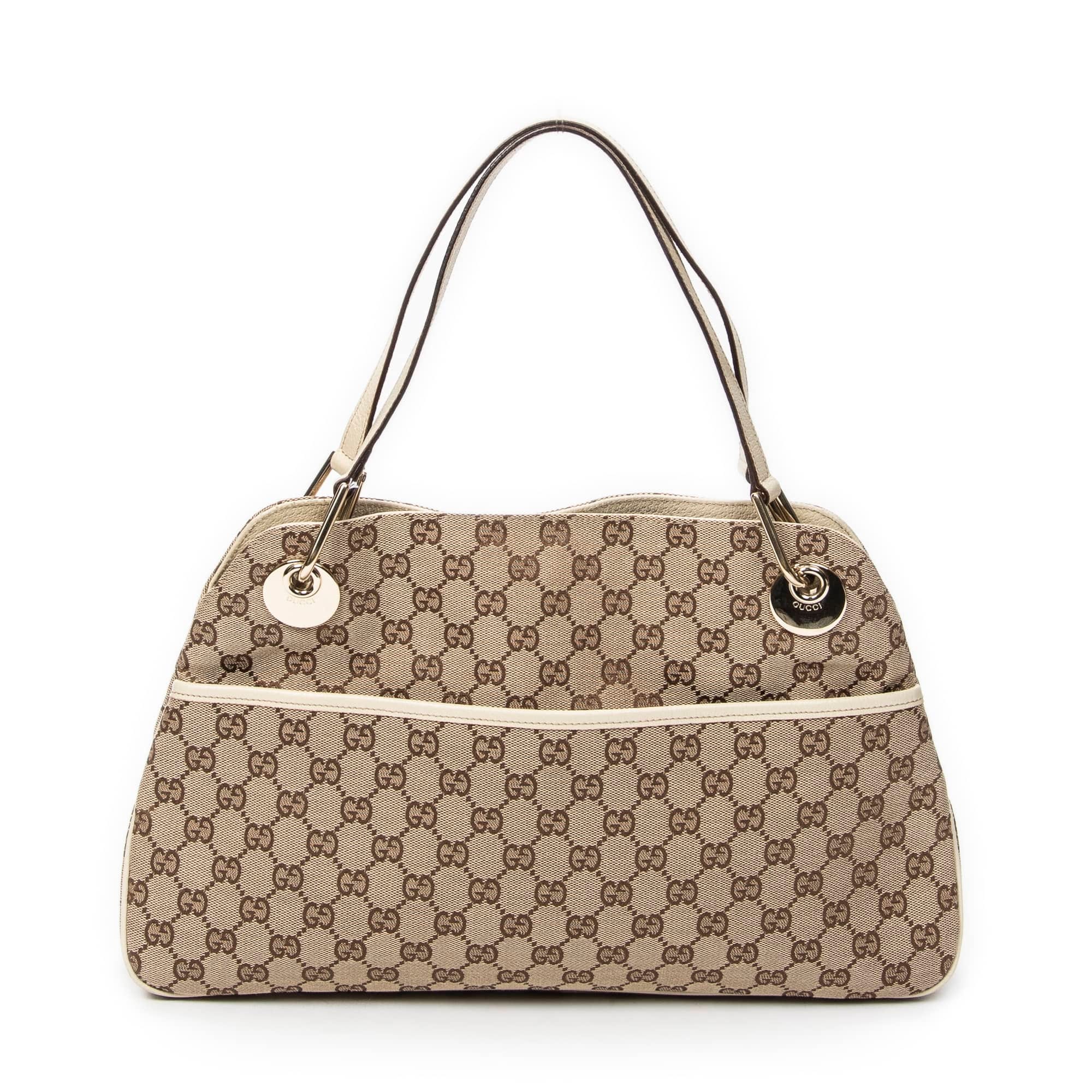 Gucci Beige/Ivory Canvas Medium Eclipse Tote ABC7596