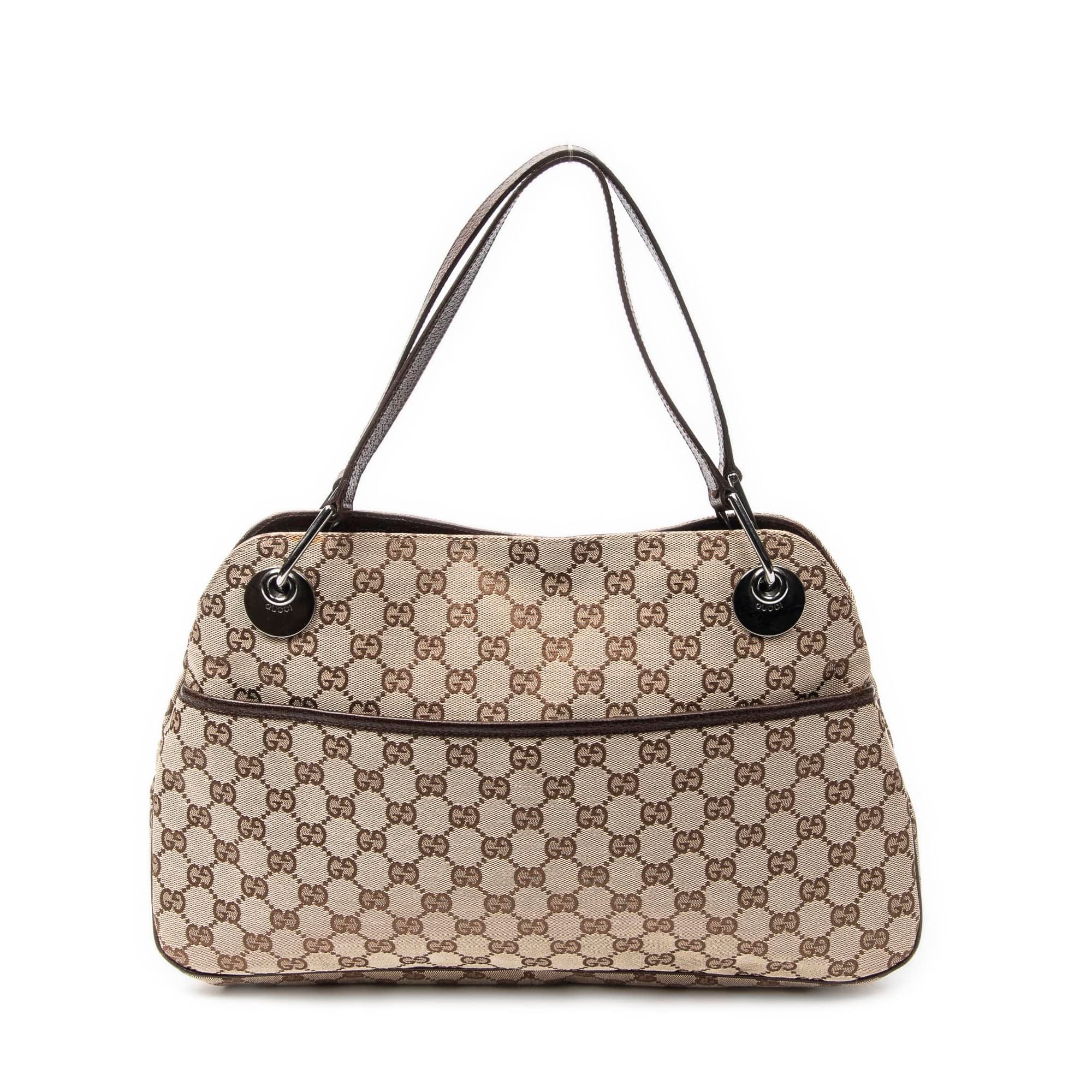 Gucci Beige/Brown Canvas Medium Eclipse Tote ABC4572