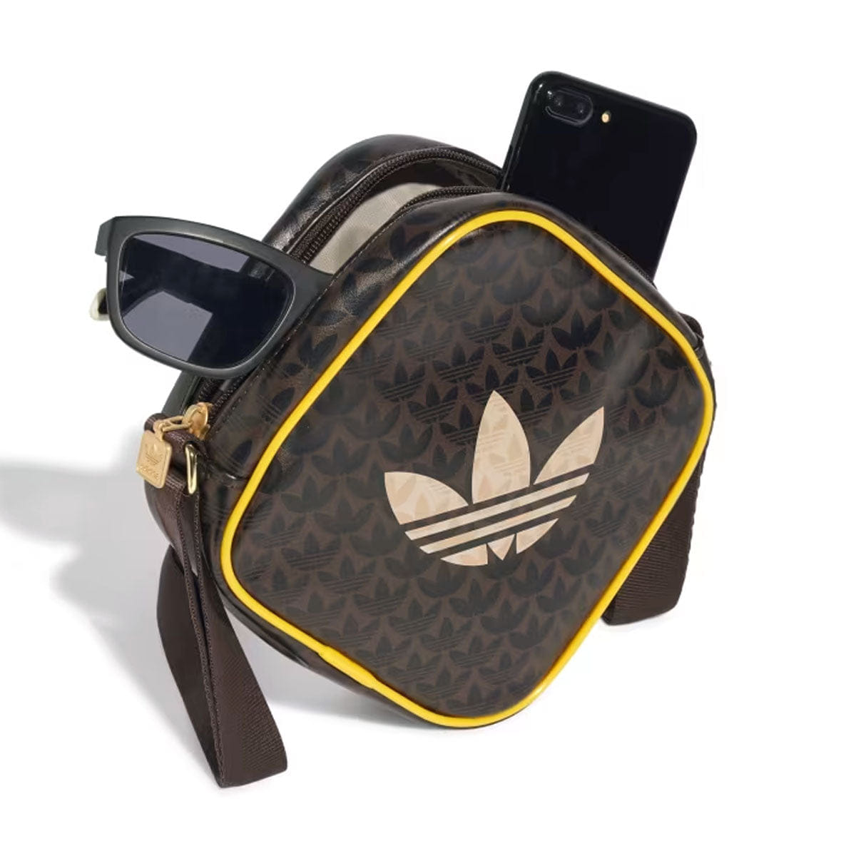adidas Monogram Diamond Shaped Bag Dark Brown