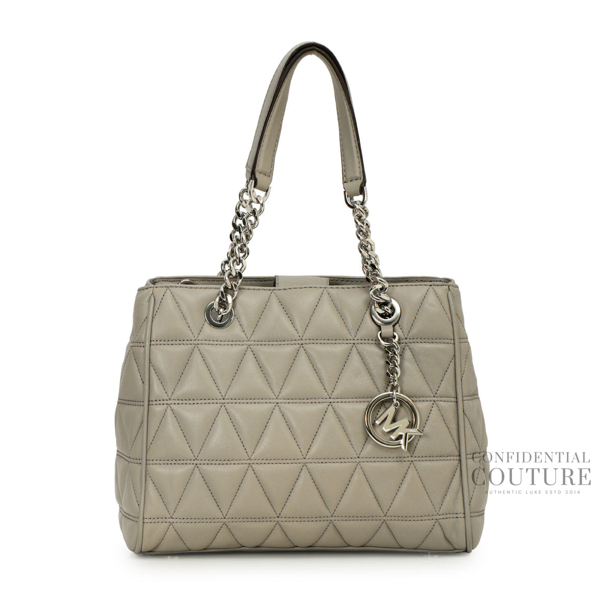 Michael Kors Quilted Grey Tote Bag