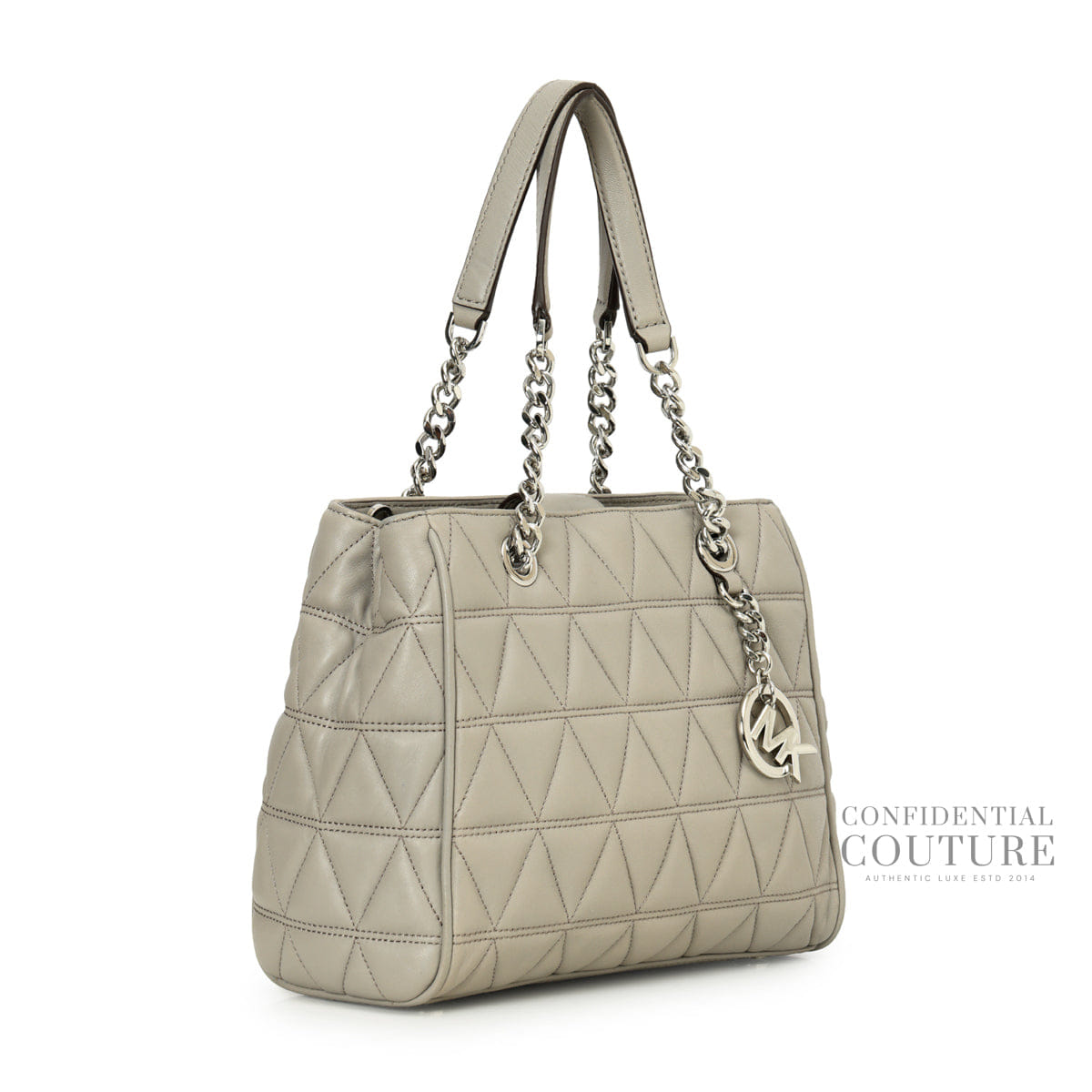 Michael Kors Quilted Grey Tote Bag