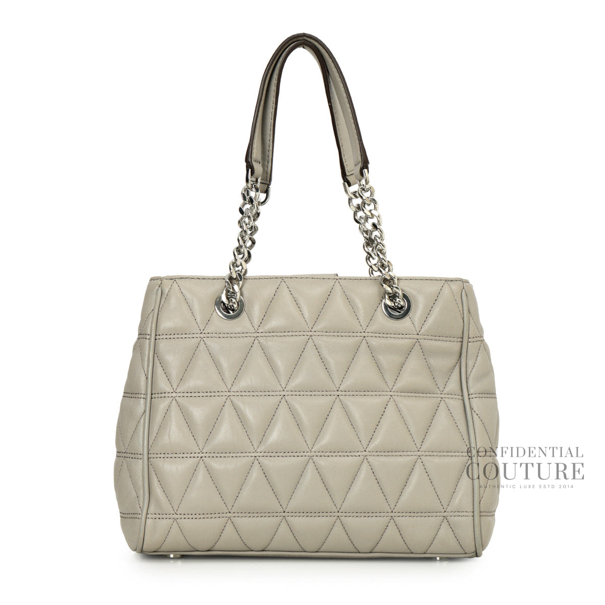 Michael Kors Quilted Grey Tote Bag