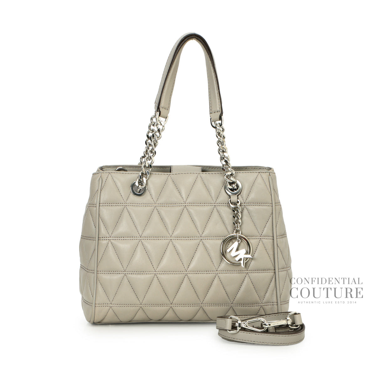 Michael Kors Quilted Grey Tote Bag
