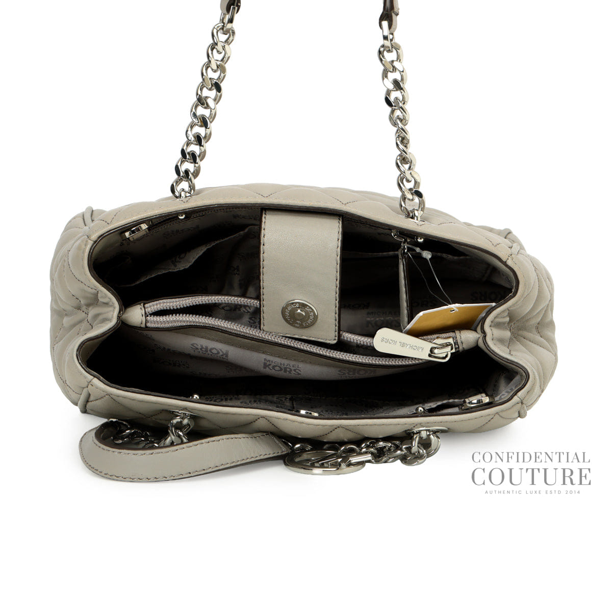 Michael Kors Quilted Grey Tote Bag
