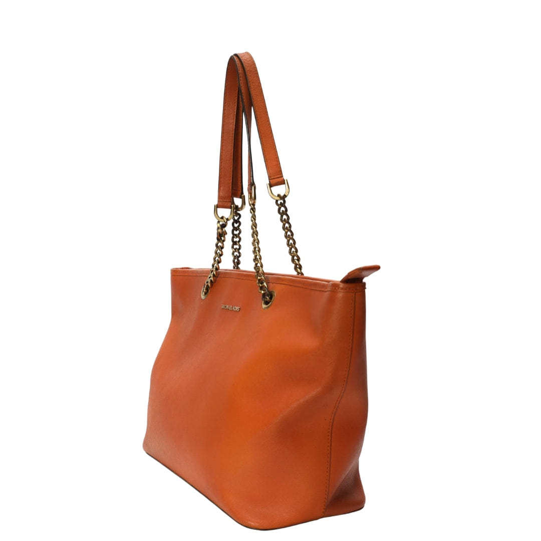 Michael Kors Orange Jet Set Chain Tote Bag