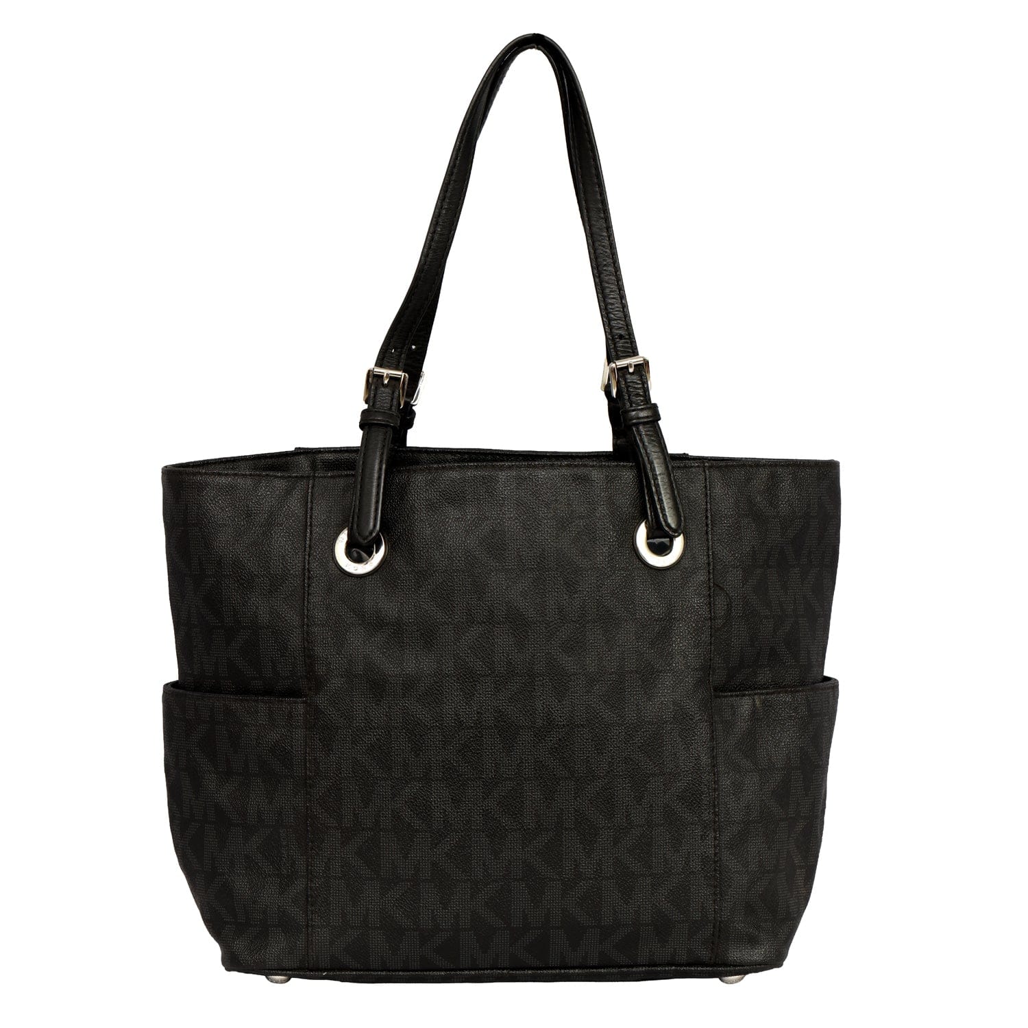 MICHAEL KORS JET SET CIRCULAR LOGO CHARM TOTE BAG