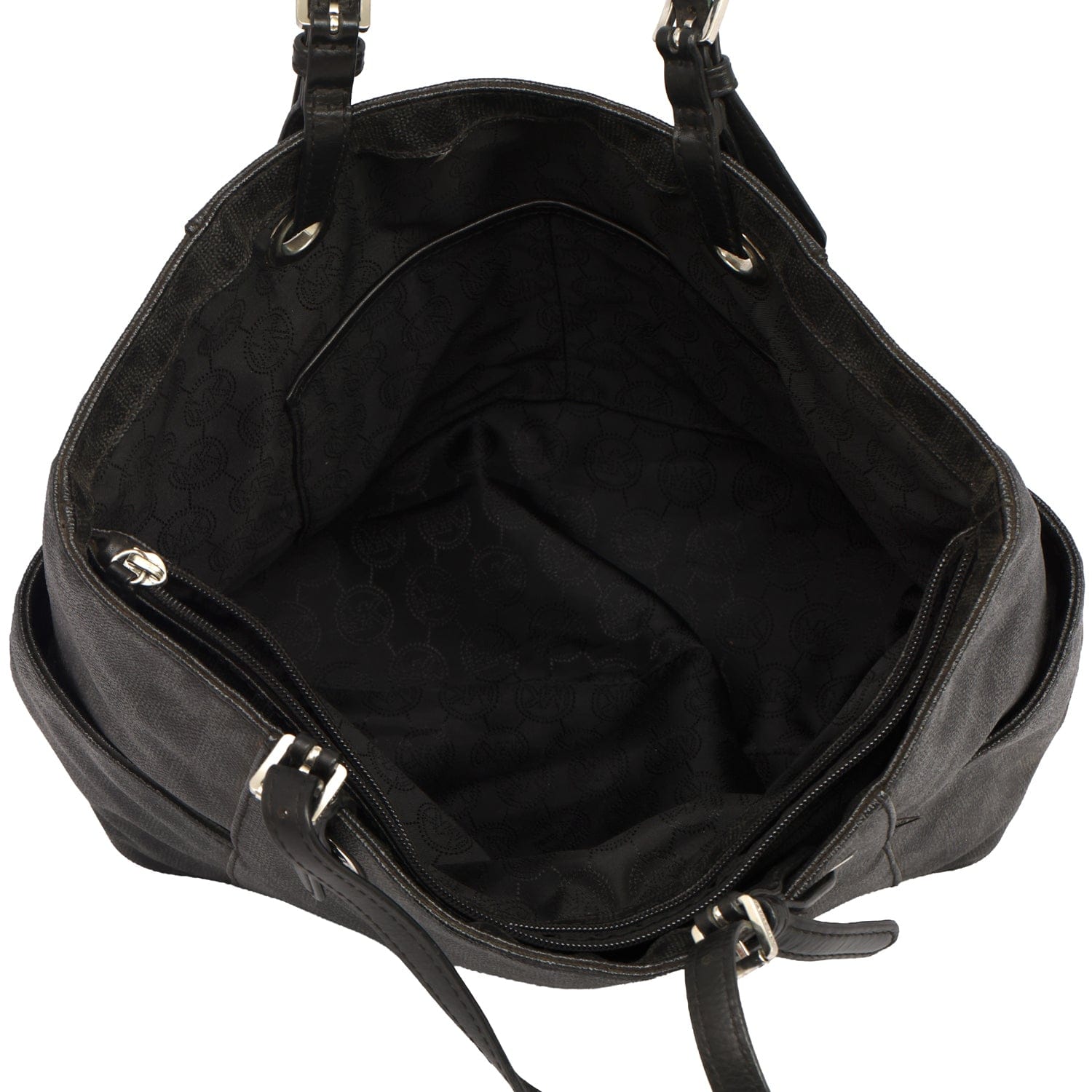 MICHAEL KORS JET SET CIRCULAR LOGO CHARM TOTE BAG