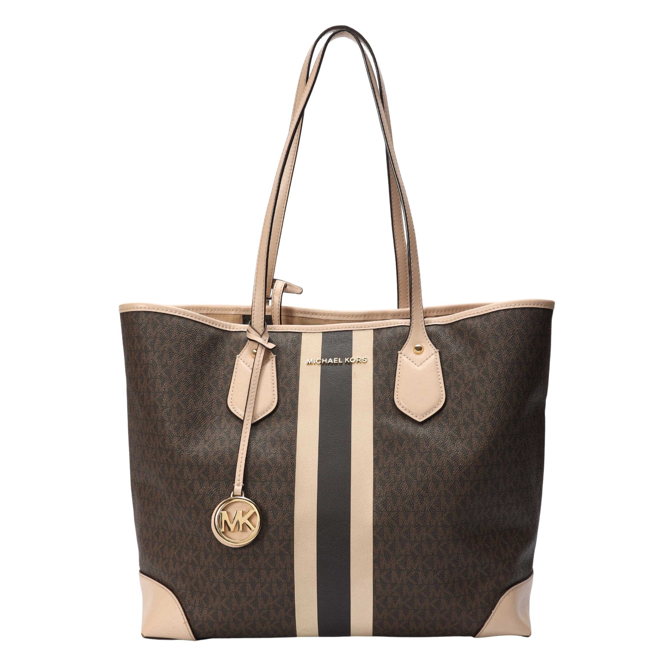 Michael Kors Eva Signature Logo Stripe Tote