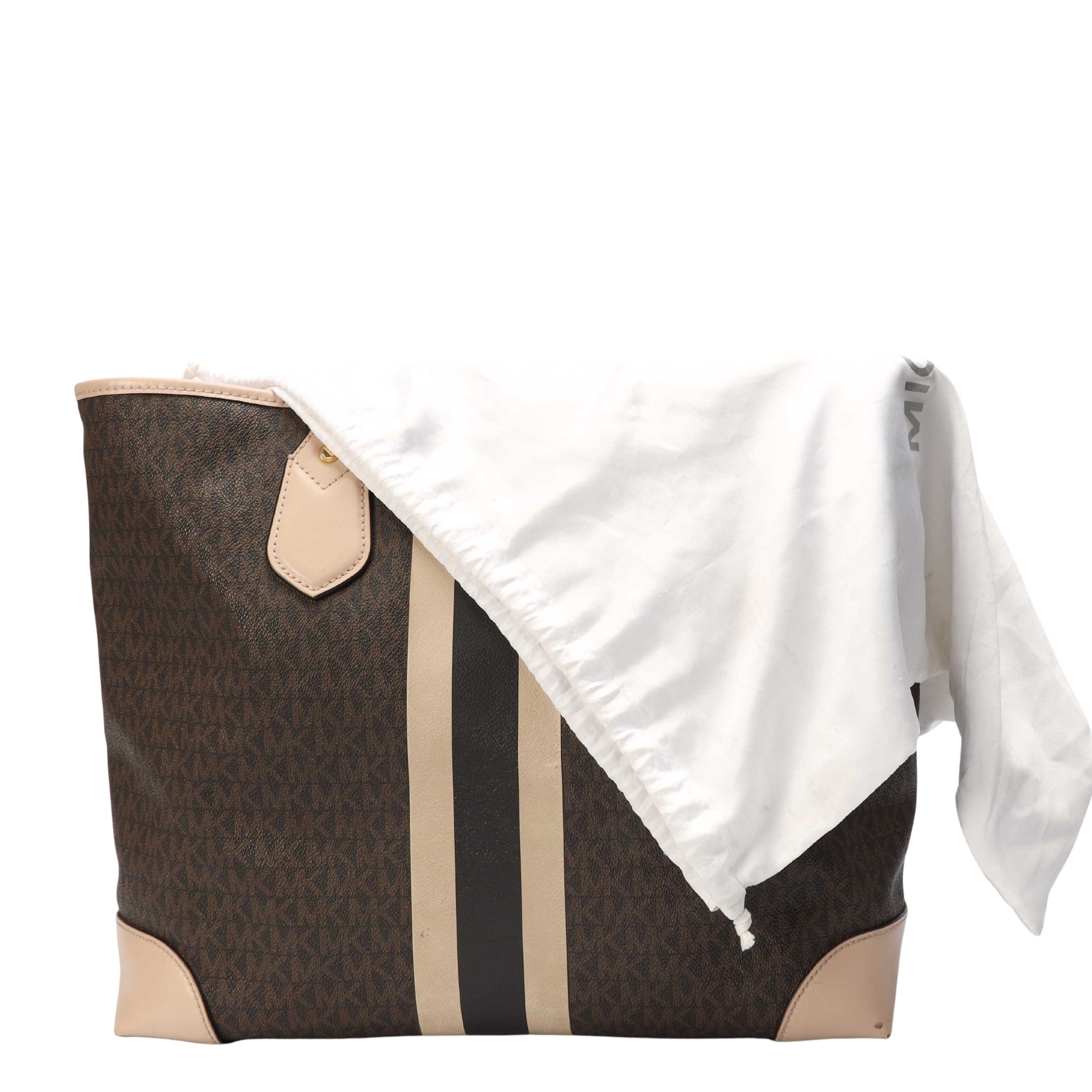 Michael Kors Eva Signature Logo Stripe Tote