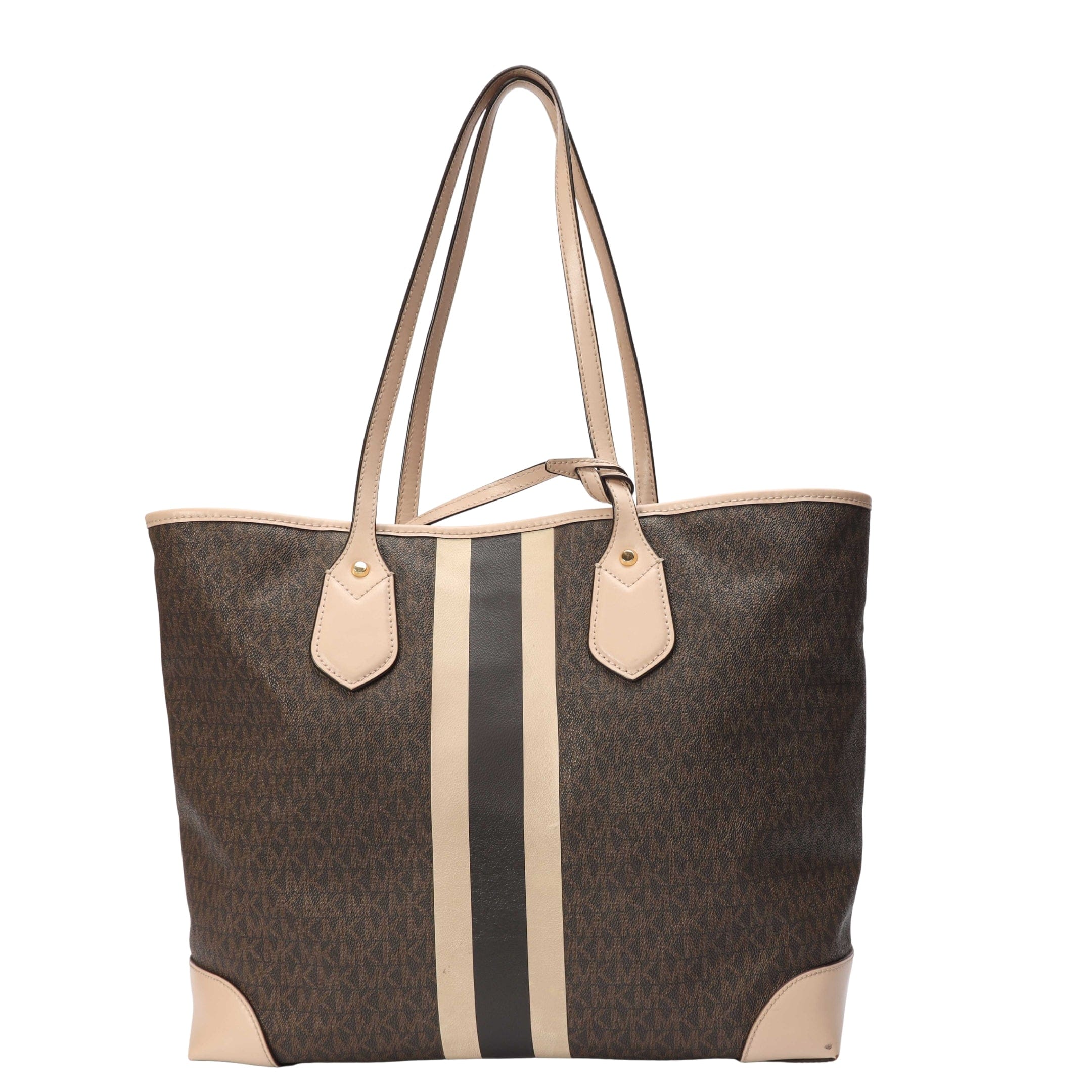 Michael Kors Eva Signature Logo Stripe Tote