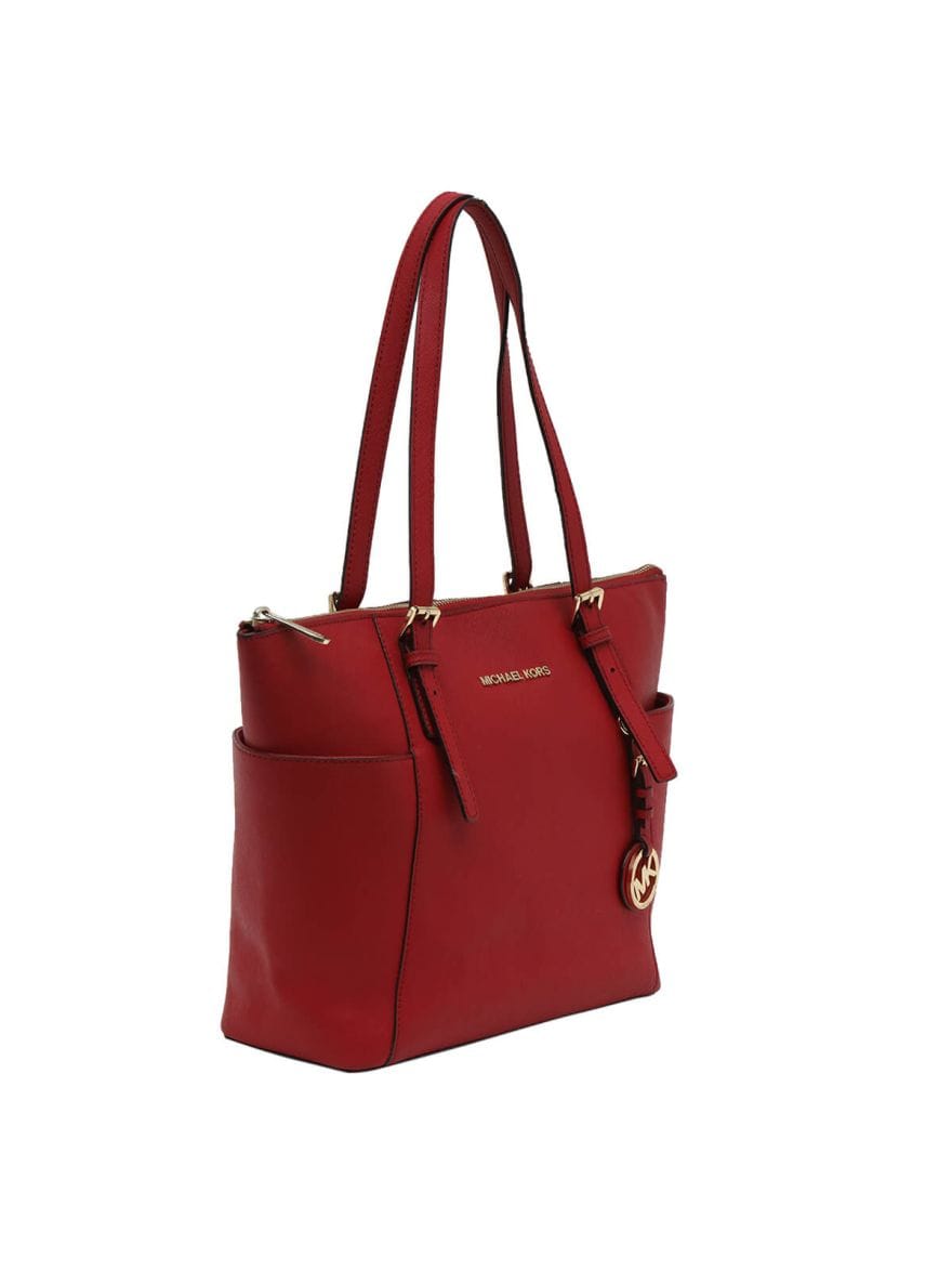 Michael Kors Maroon Leather Tote Bag