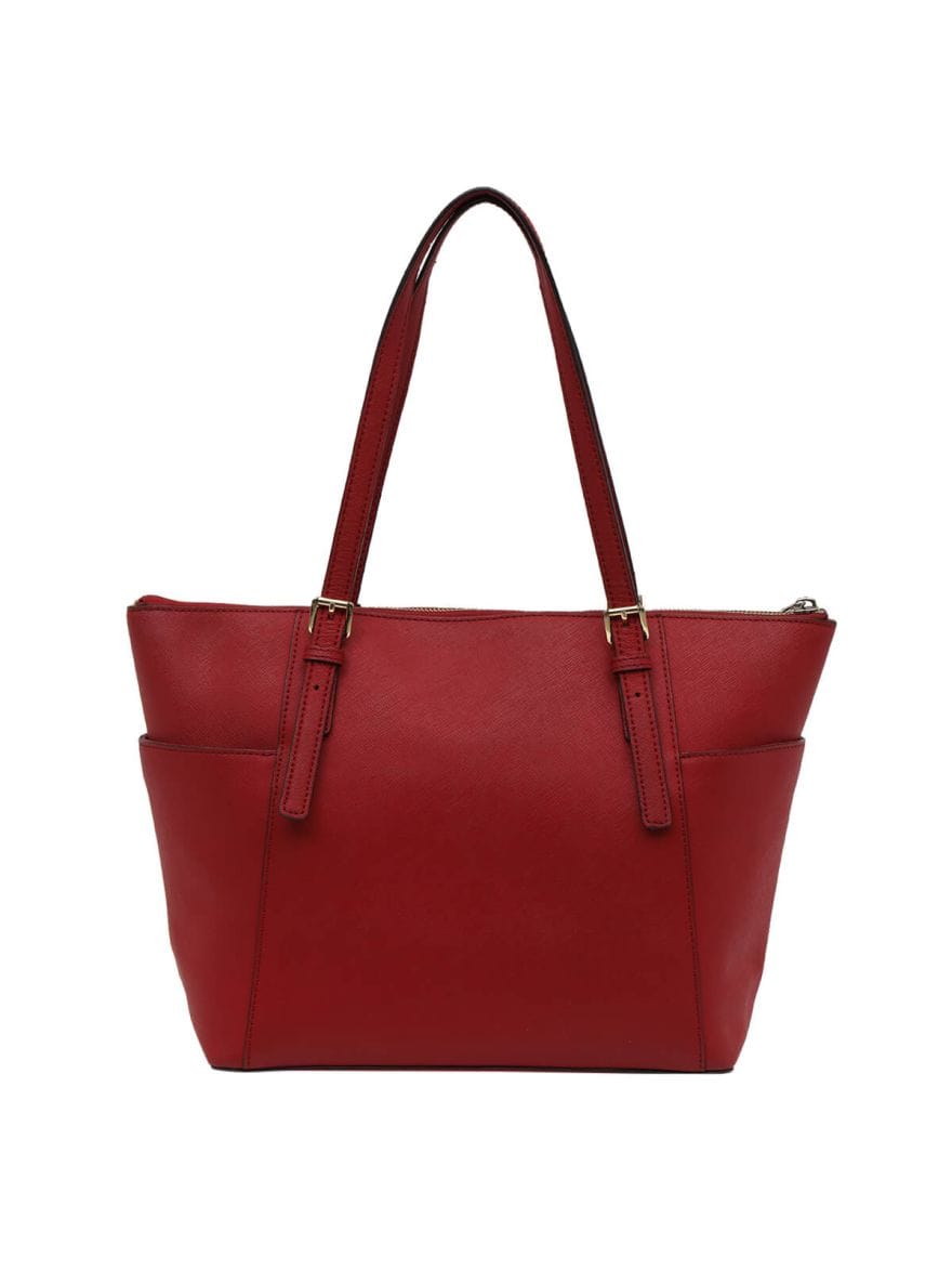 Michael Kors Maroon Leather Tote Bag