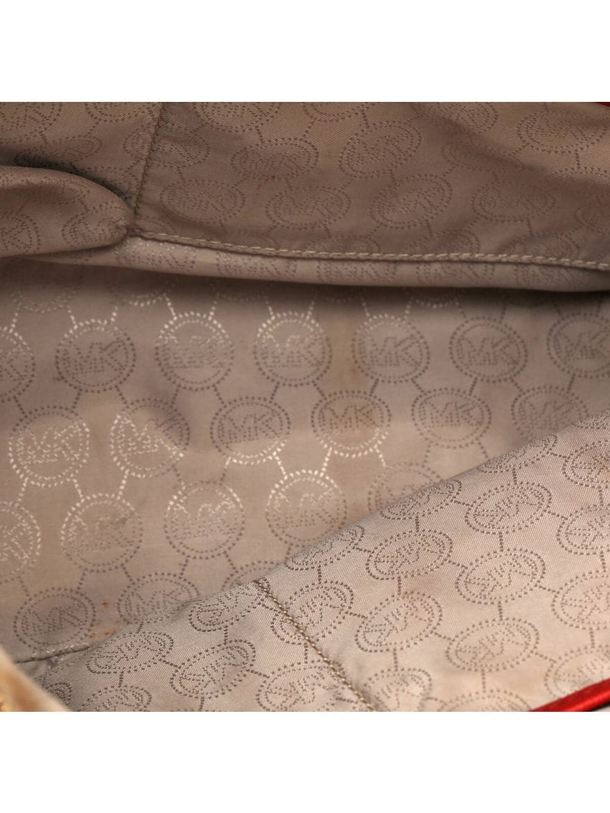 Michael Kors Maroon Leather Tote Bag