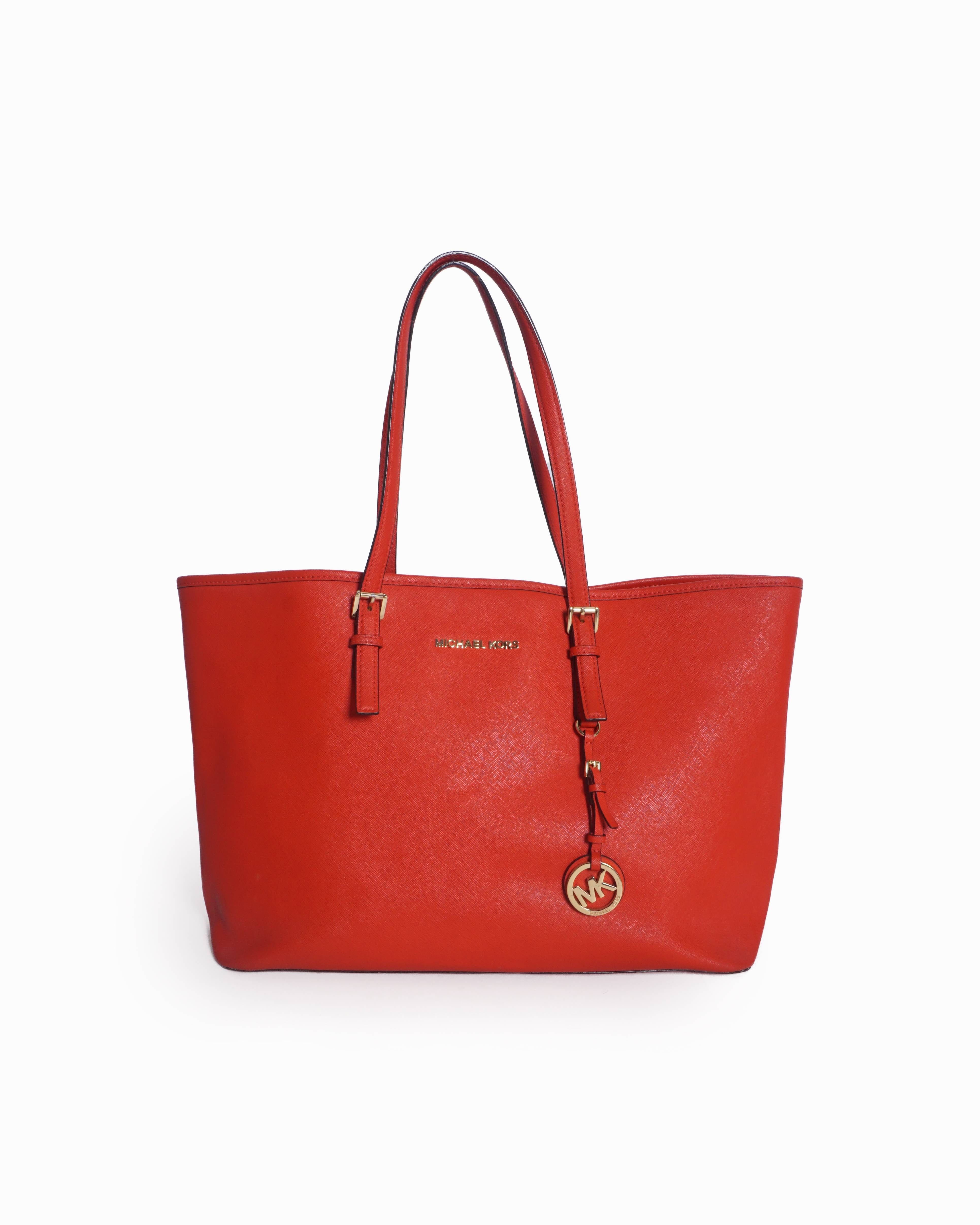 Michael Kors Jet Set Travel Saffiano Leather Tote Bag