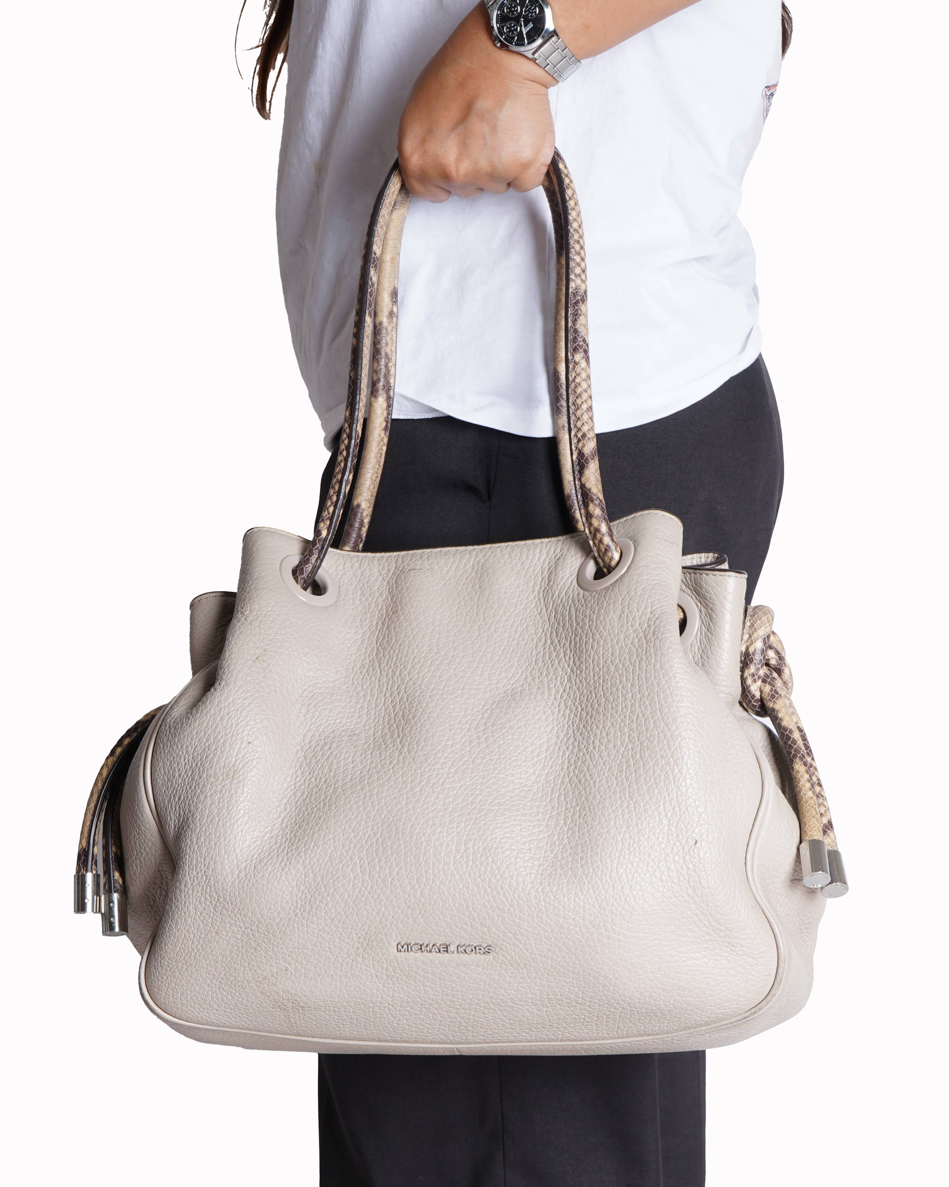 Michael Kors Dalia Large Shoulder Tote in Pebbled Leather