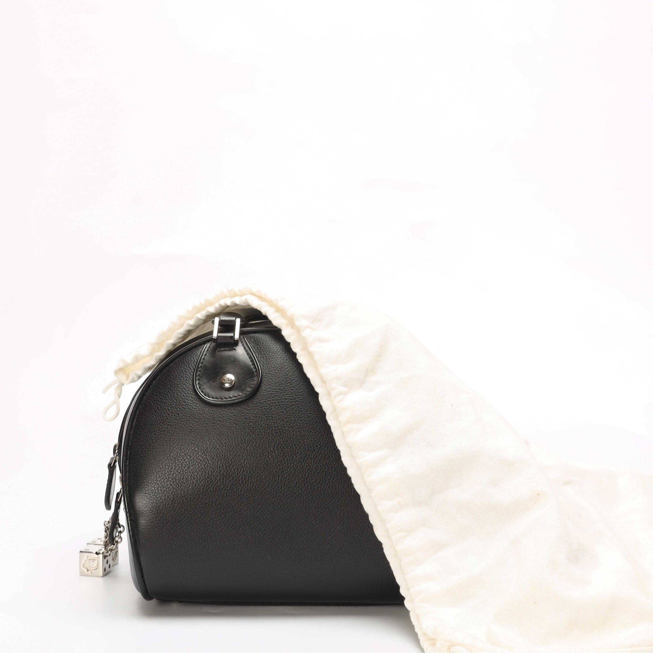 Dior Black Gambler Dice Bowling Satchel