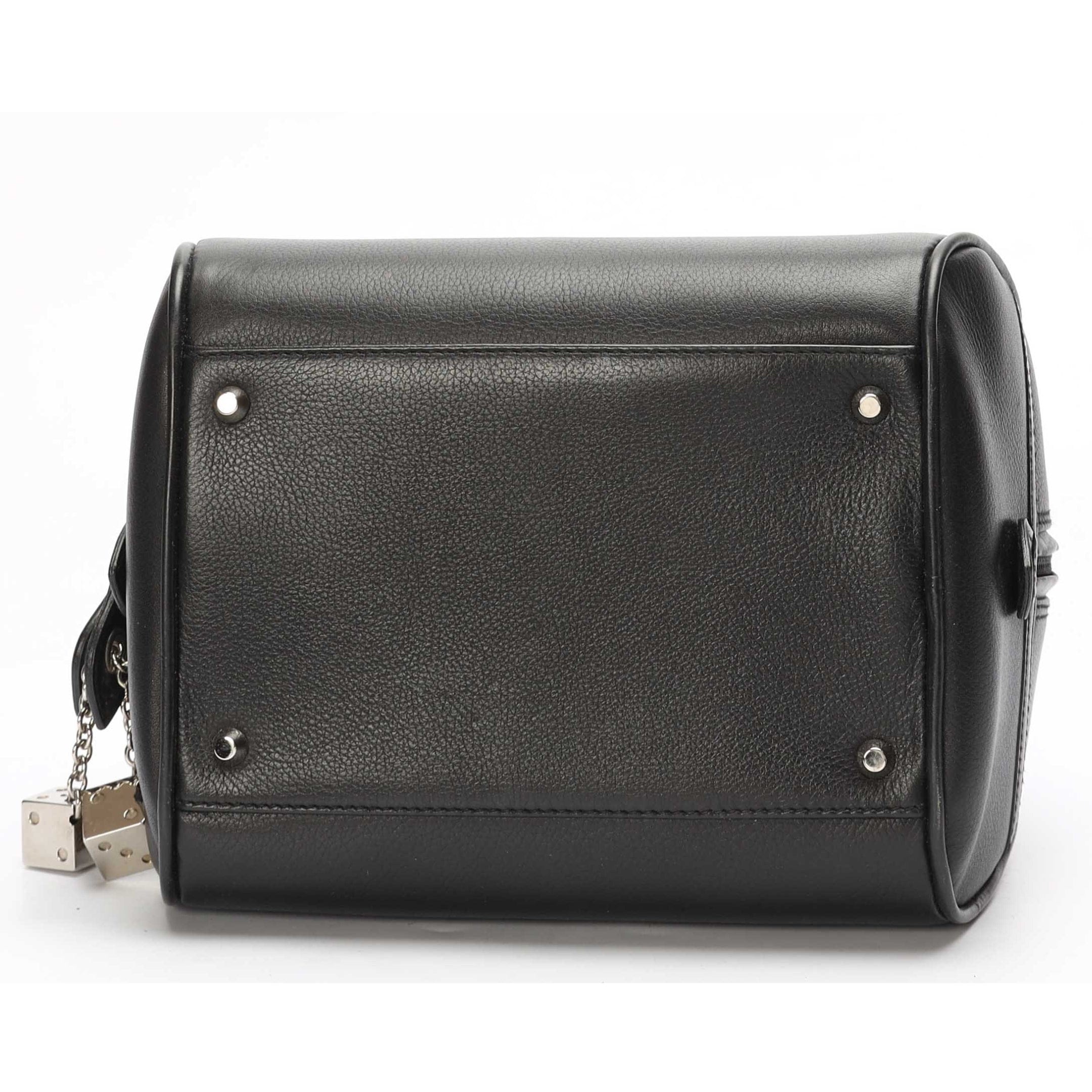 Dior Black Gambler Dice Bowling Satchel
