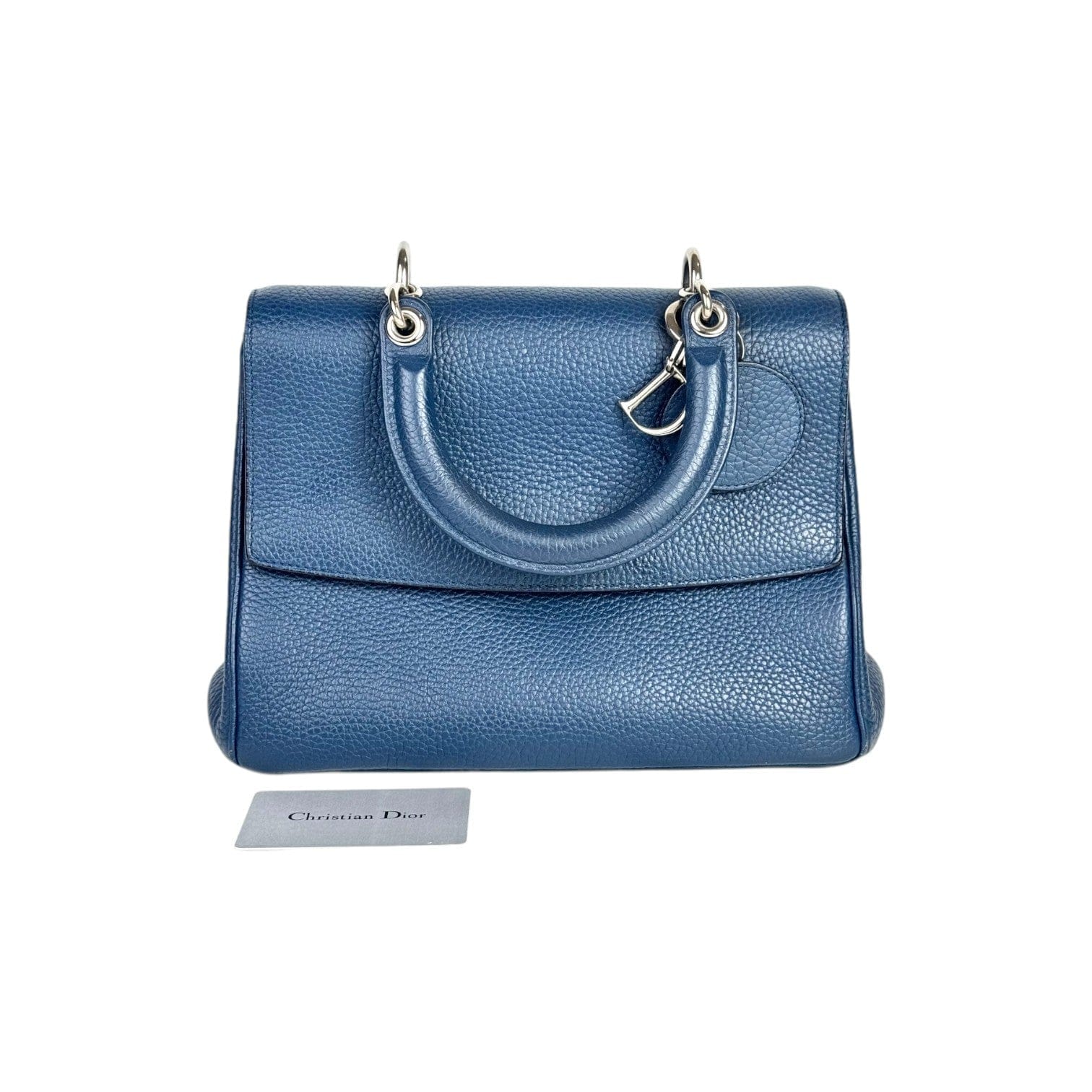 Dior Blue Leather Handle Bag