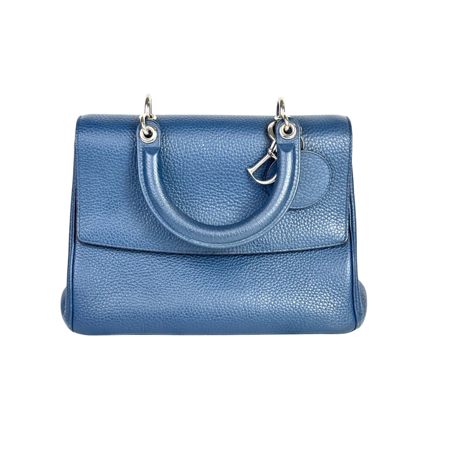 Dior Blue Leather Handle Bag
