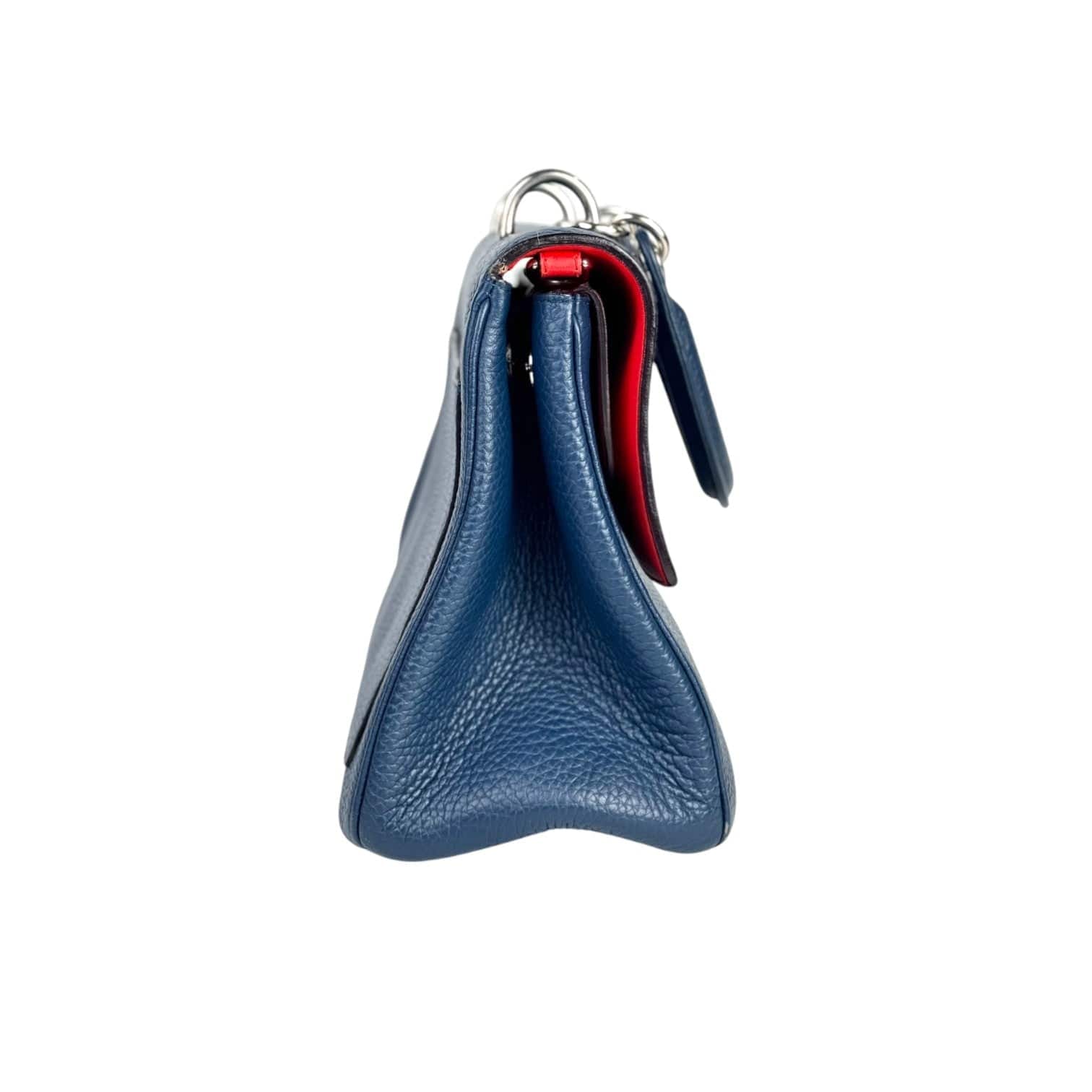 Dior Blue Leather Handle Bag