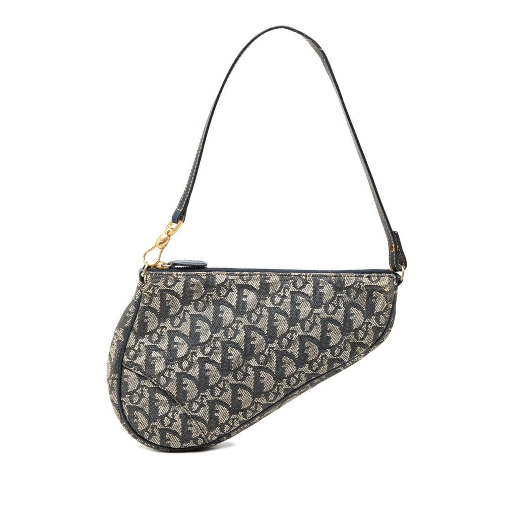 Dior Mini Diorissimo Canvas Saddle Pochette
